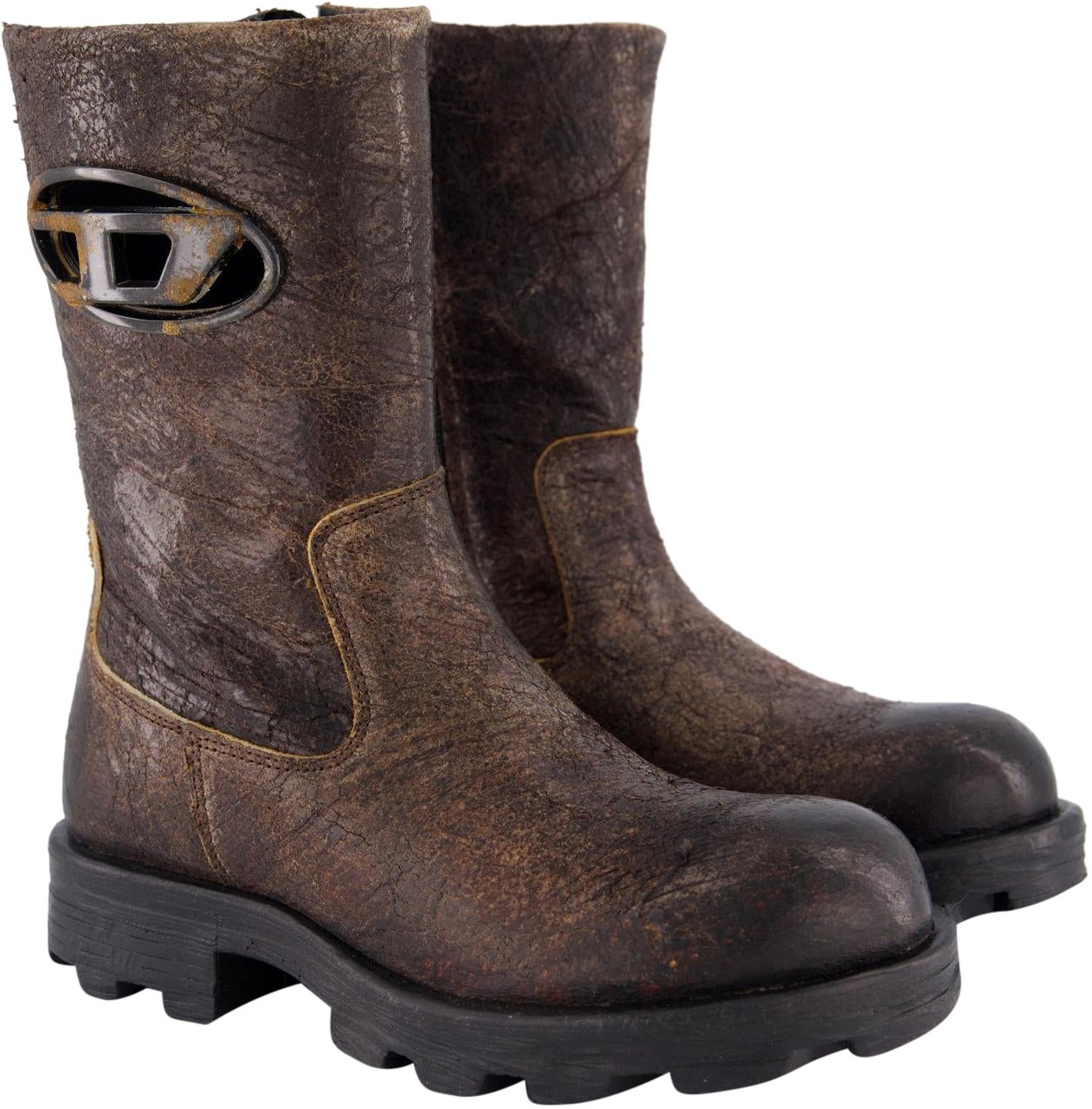 Diesel Dames Hammer Biker Boot Bruin Bruin