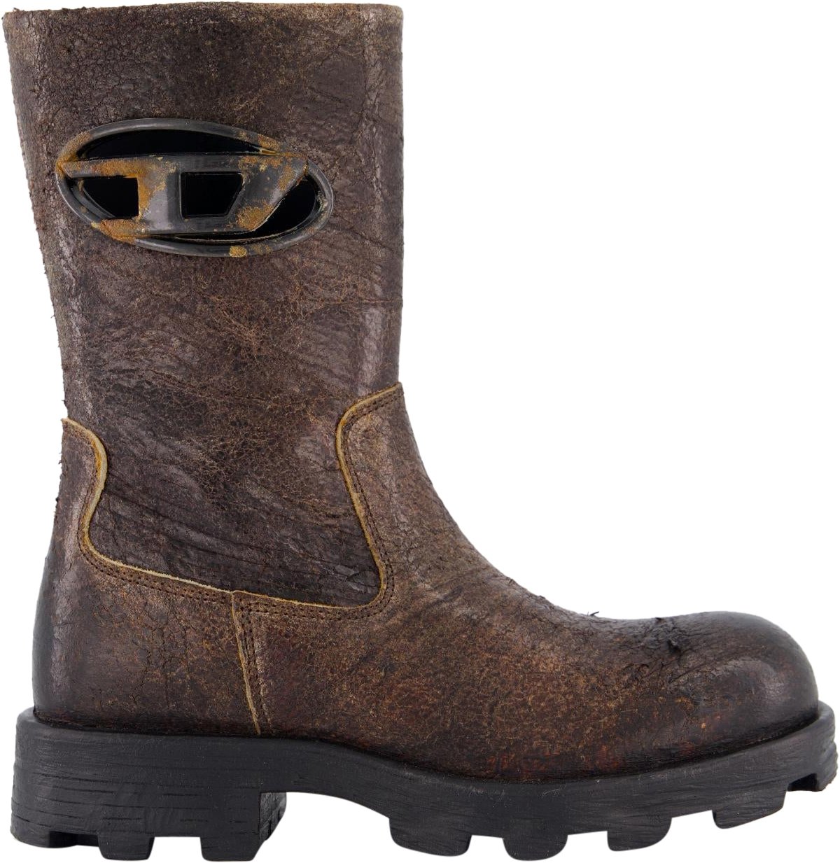 Diesel Dames Hammer Biker Boot Bruin Bruin