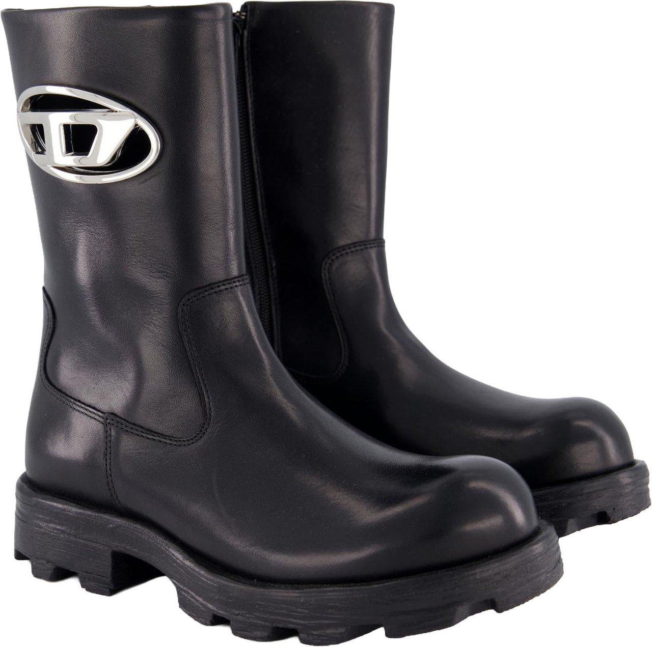 Diesel Dames Hammer Biker Boot Zwart Zwart