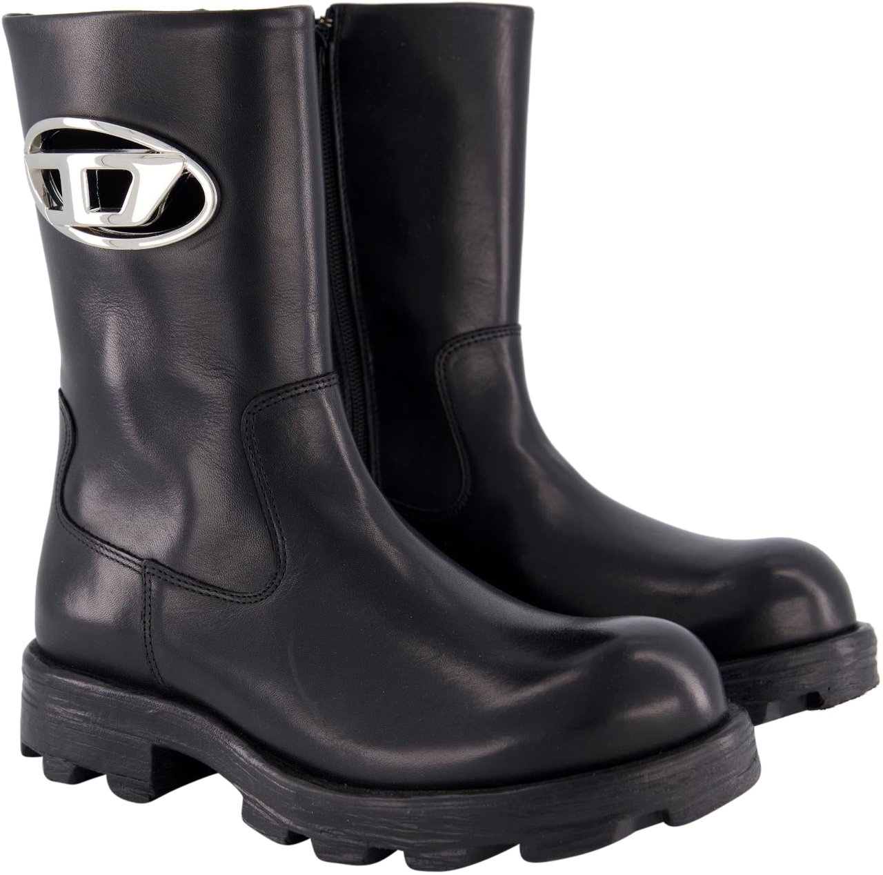 Diesel Dames Hammer Biker Boot Zwart Zwart