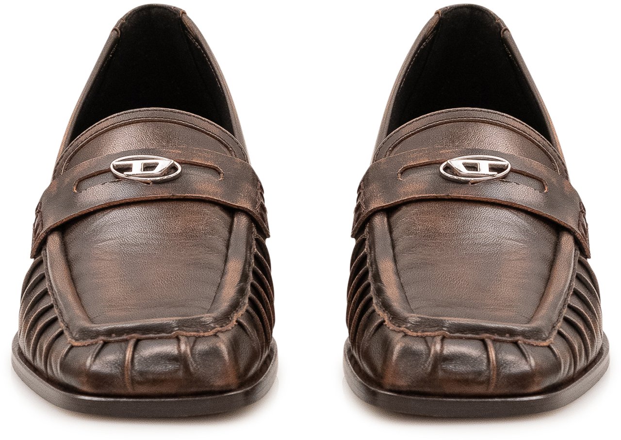 Diesel D Amber Mocassino con Tacco Bruin