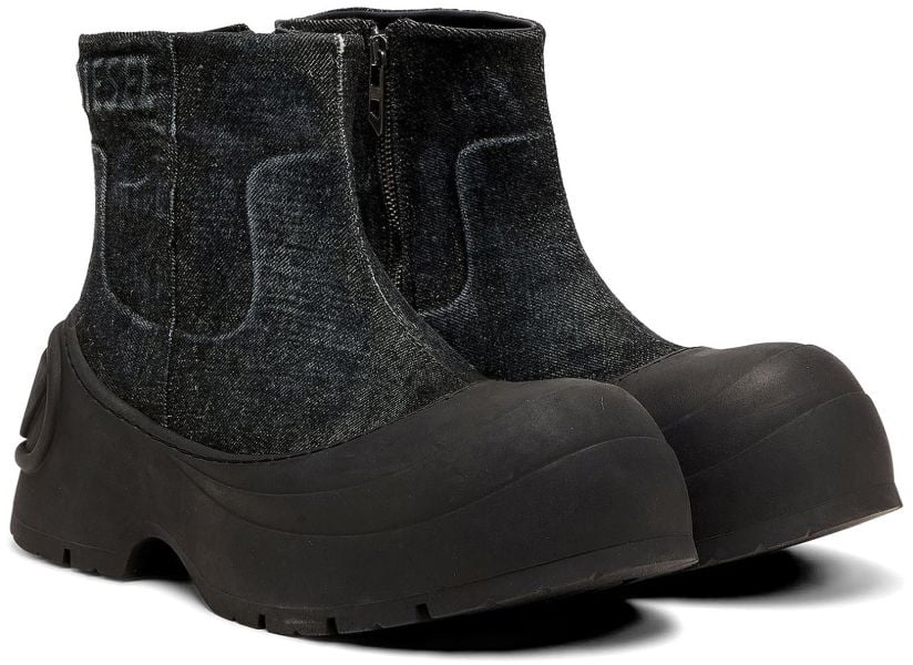 Diesel Boots Black Donkergrijs