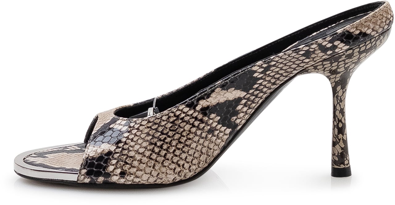 Diesel Mule con Tacco e Punta Aperta Beige