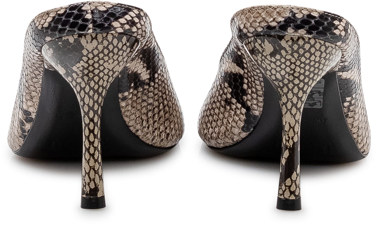 Diesel Mule con Tacco e Punta Aperta Beige