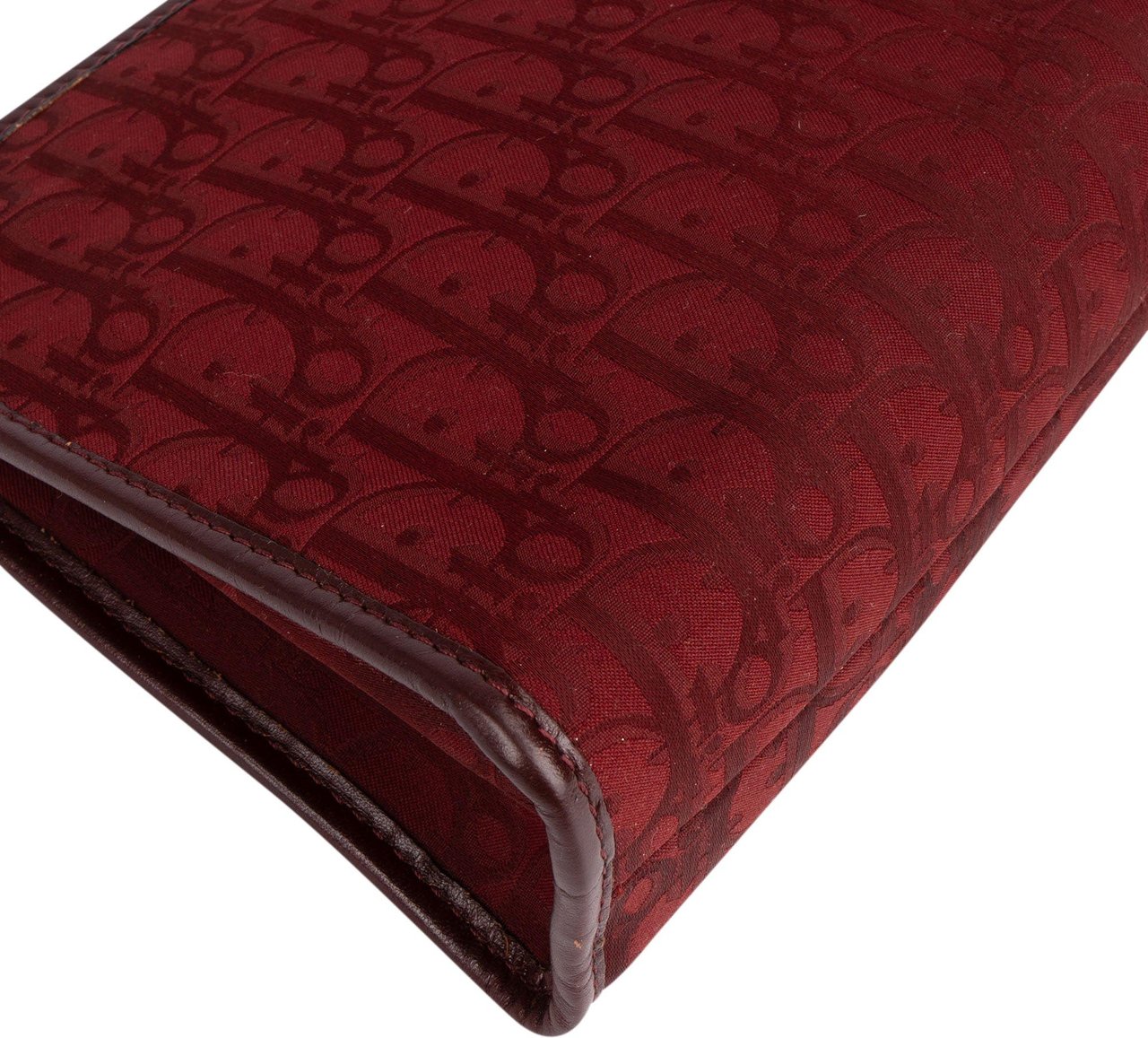 Dior Christian Dior Trotter Monogram Canvas Pouch Maroon