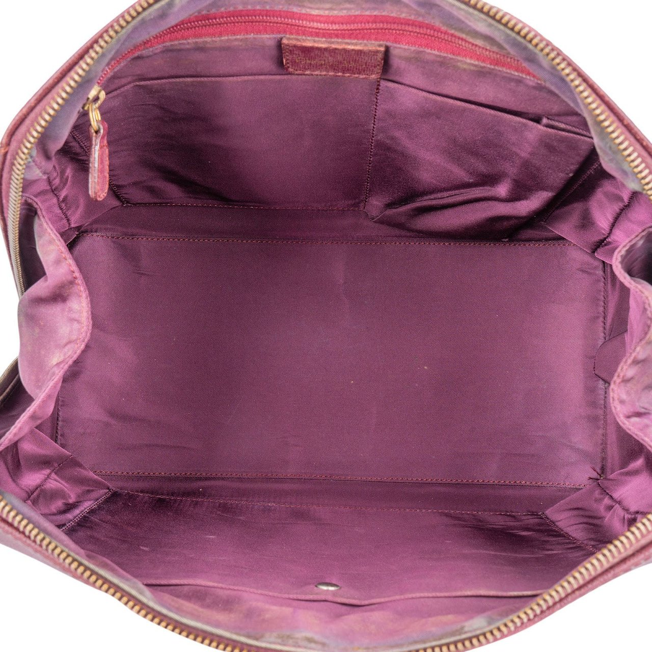 Dior Christian Dior Textured Saffiano Leather Vintage Boston Handbag Paars