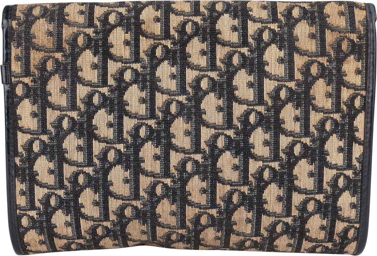 Dior Christian Dior Trotter Monogram Clutch Bag Bruin