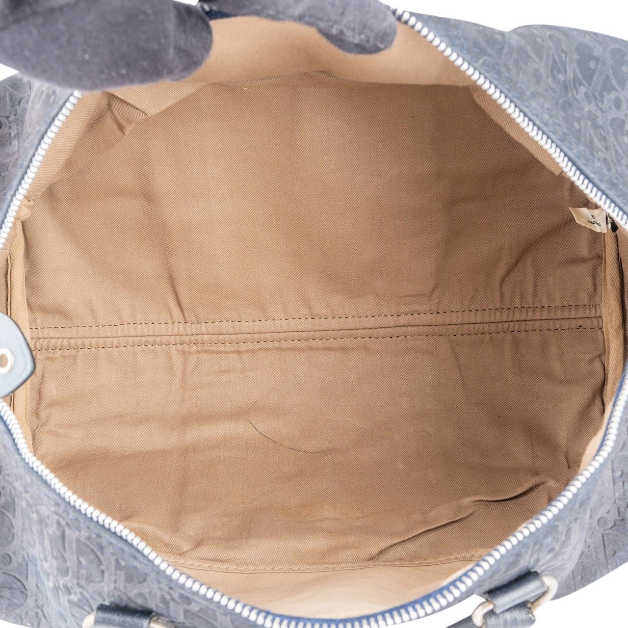 Dior Christian Dior Monogram Suede Trotter Boston 50 Weekender Bag Zwart