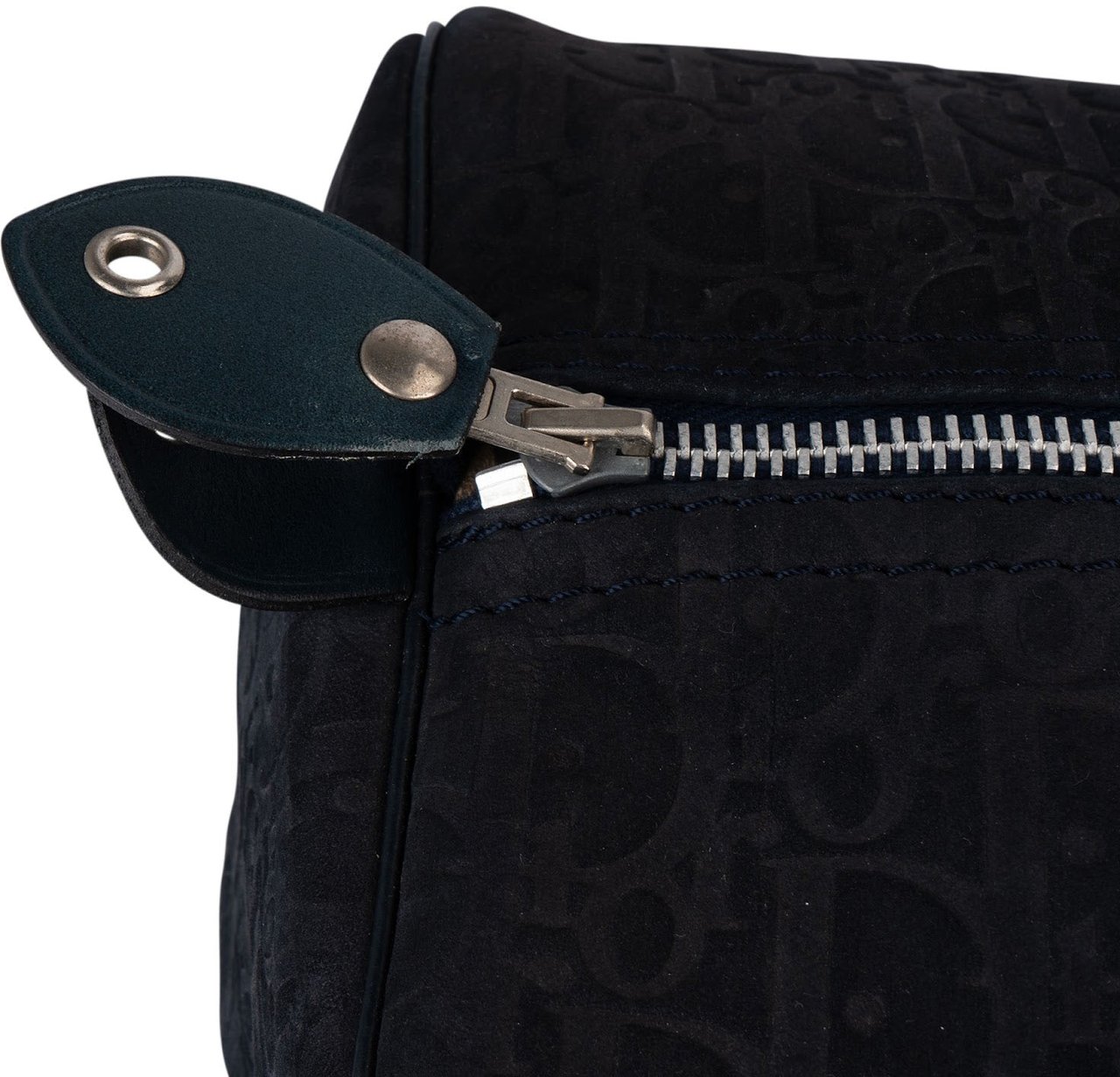 Dior Christian Dior Monogram Suede Trotter Boston 50 Weekender Bag Zwart