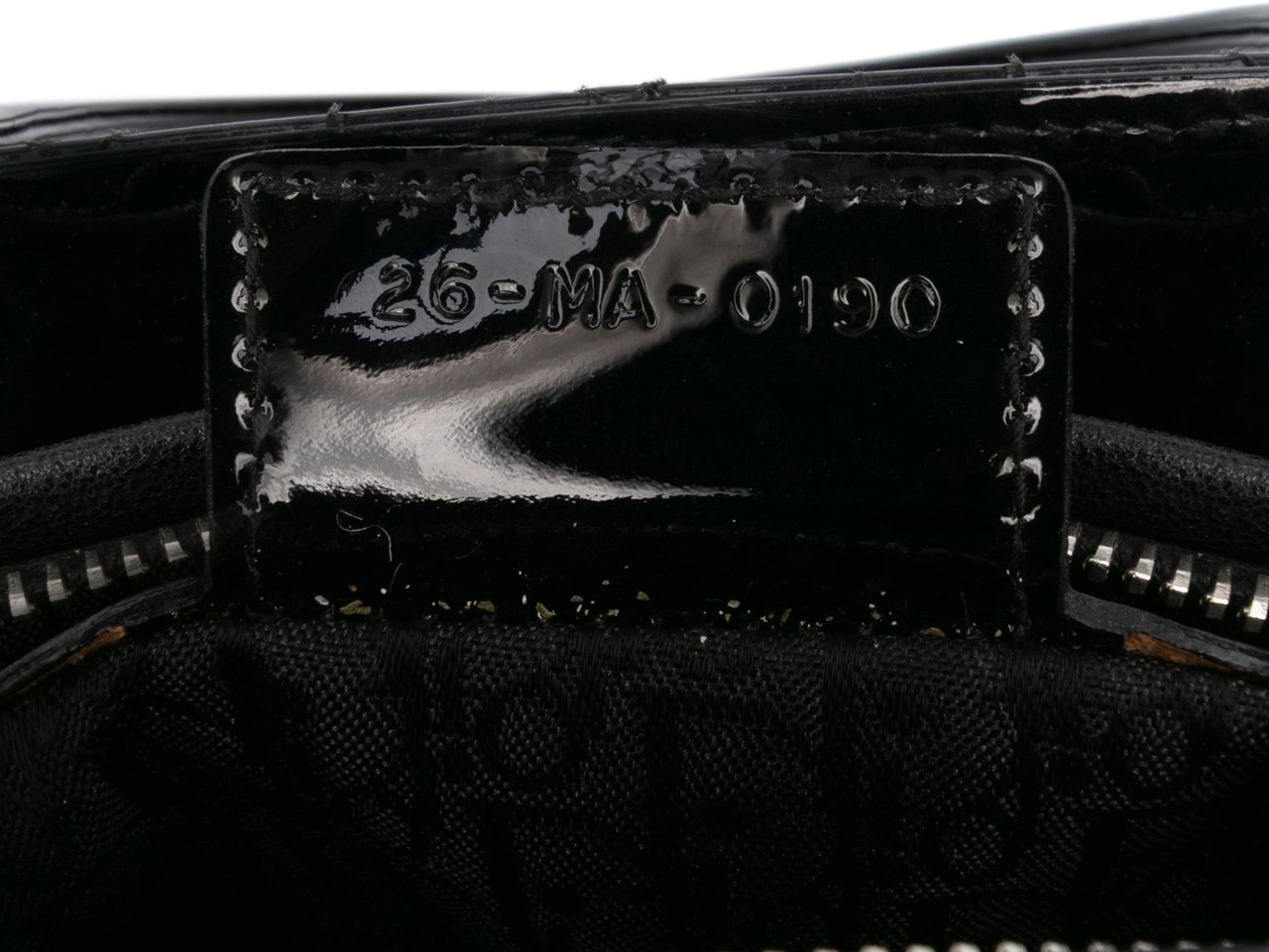 Dior Medium Patent Cannage Lady Dior Zwart