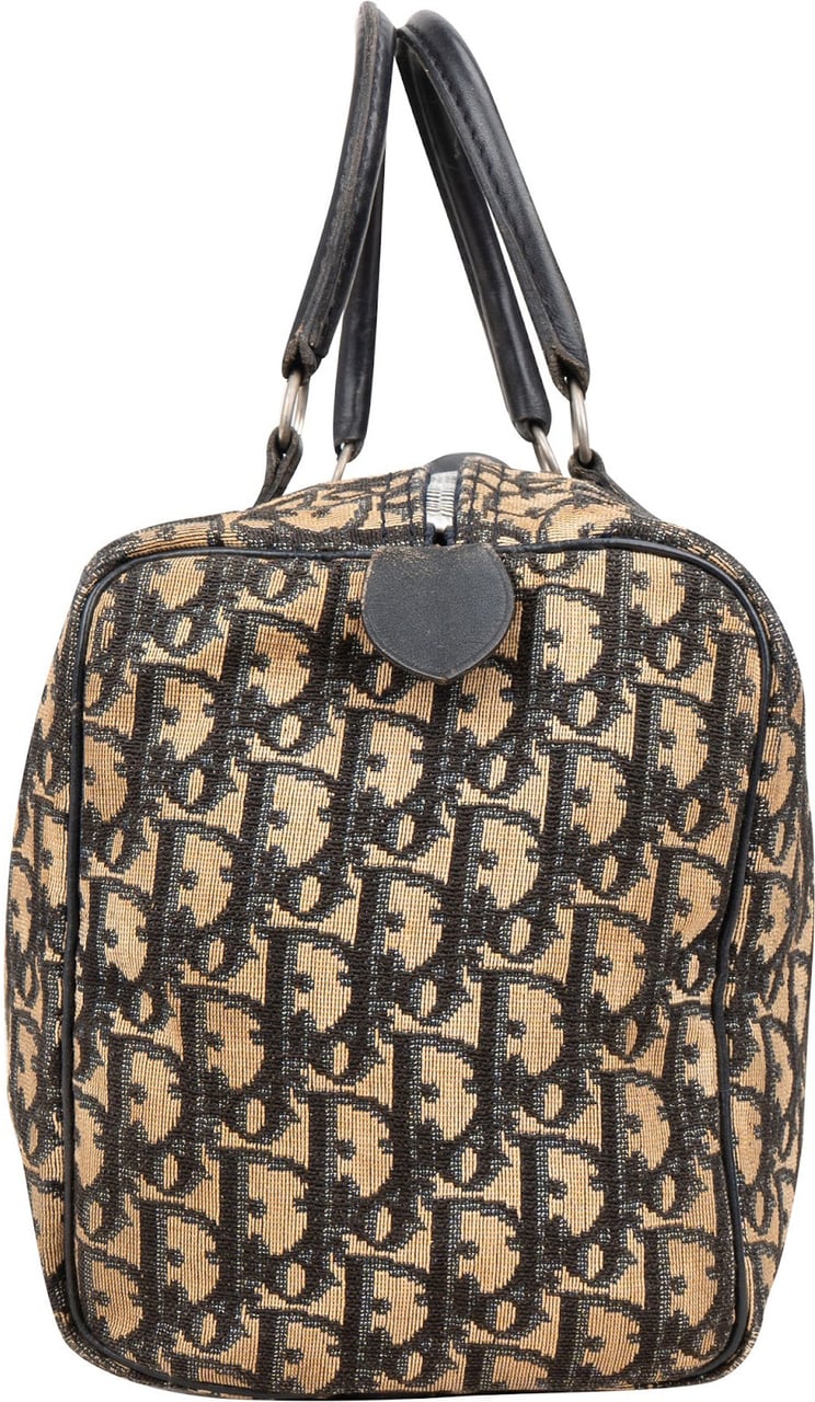 Dior Christian Dior Trotter Monogram Boston 30 Handbag Beige