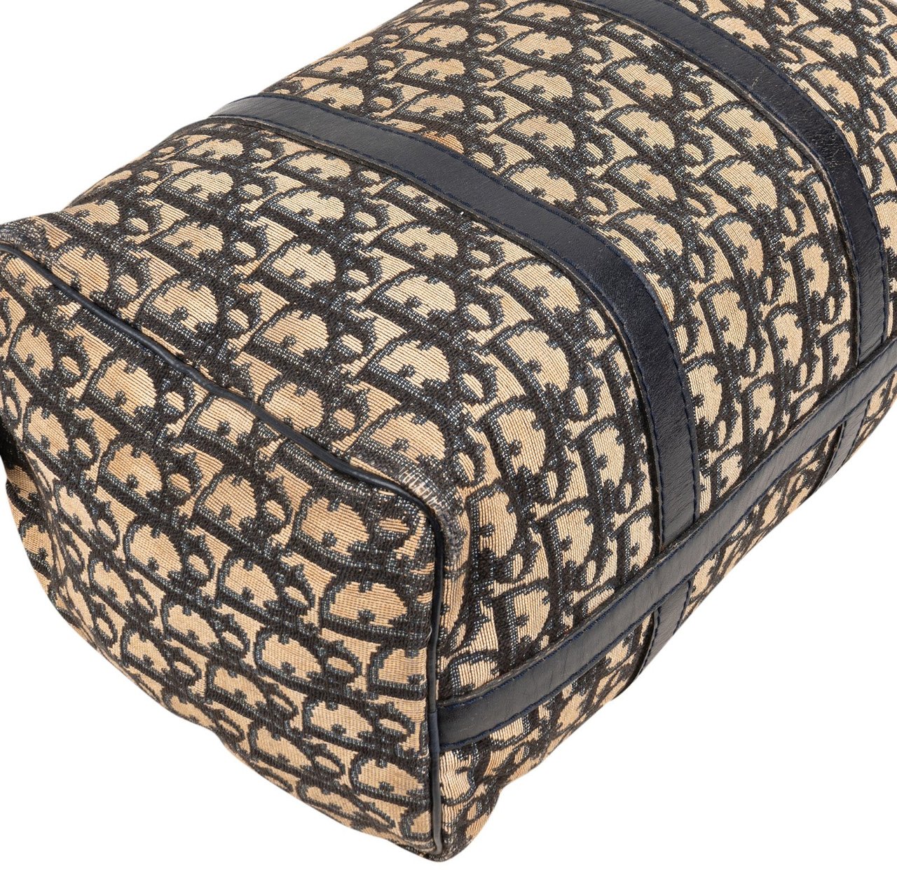 Dior Christian Dior Trotter Monogram Boston 30 Handbag Beige