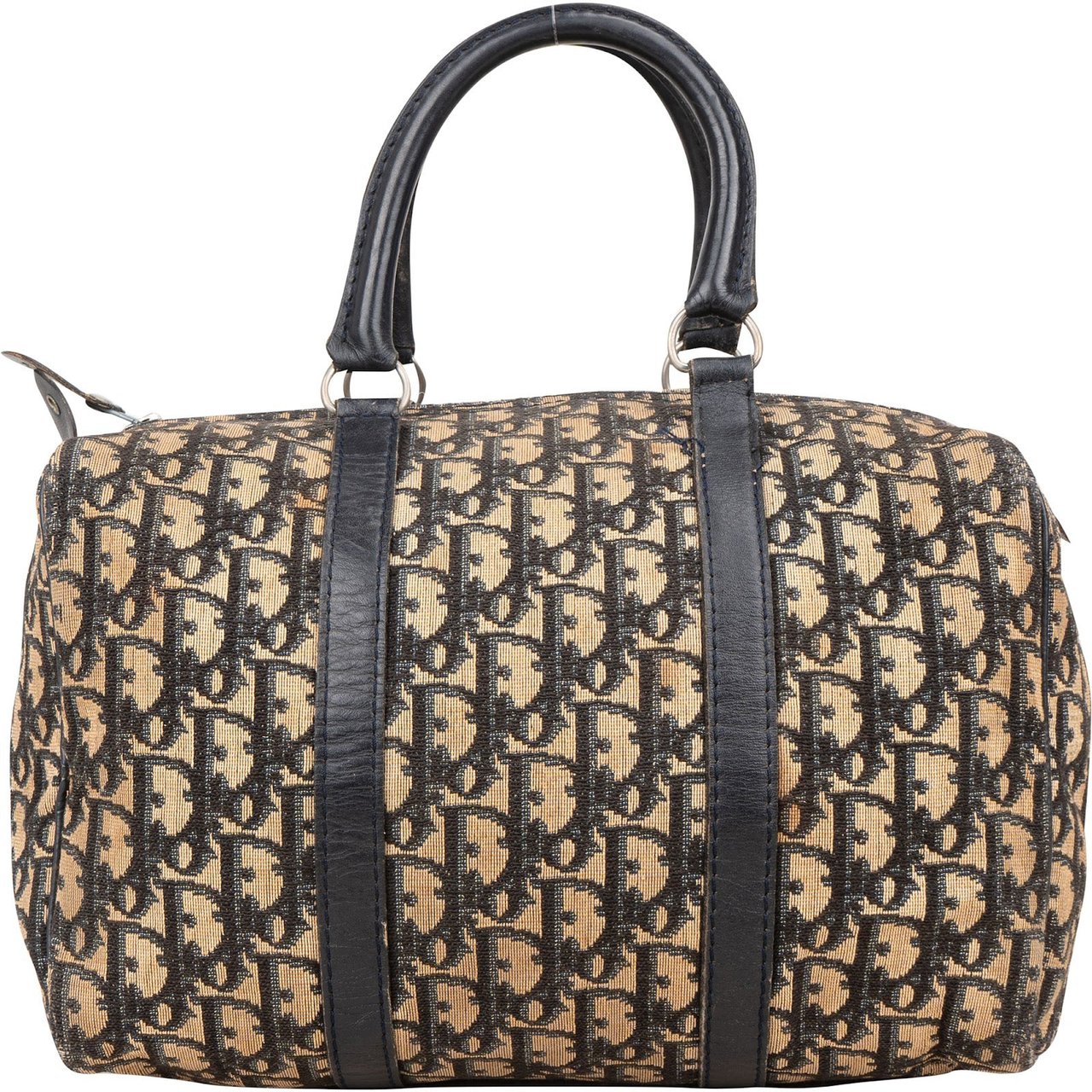 Dior Christian Dior Trotter Monogram Boston 30 Handbag Beige