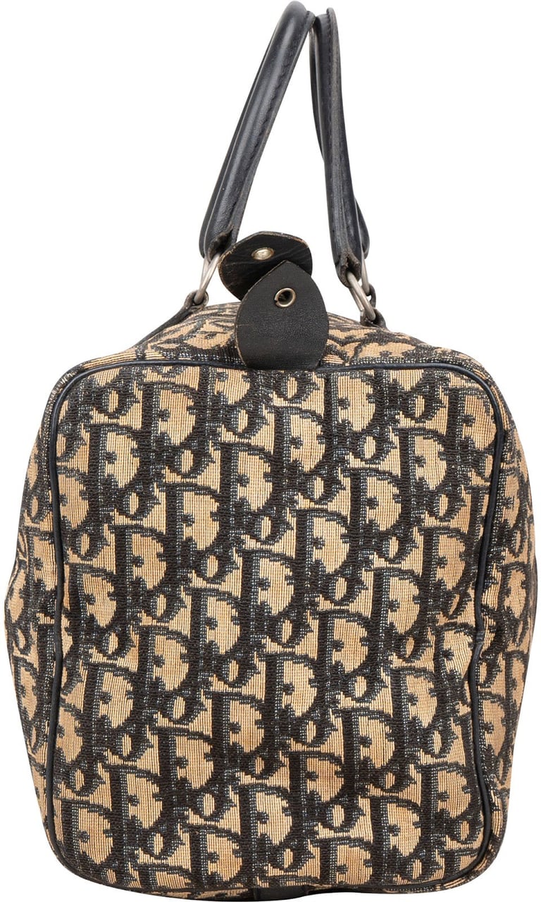 Dior Christian Dior Trotter Monogram Boston 30 Handbag Beige