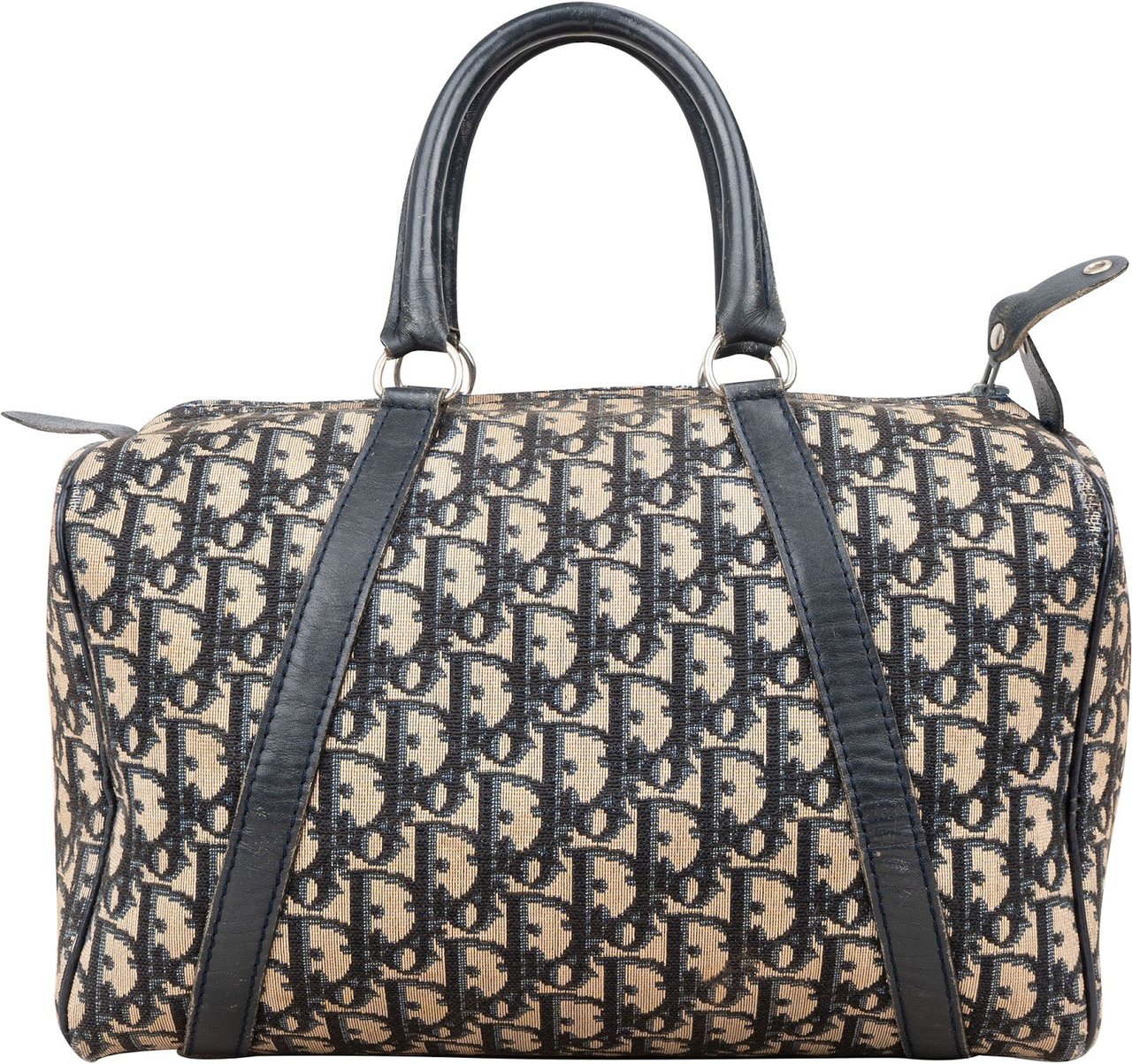 Dior Christian Dior  Trotter Monogram Boston 30 Handbag Blauw