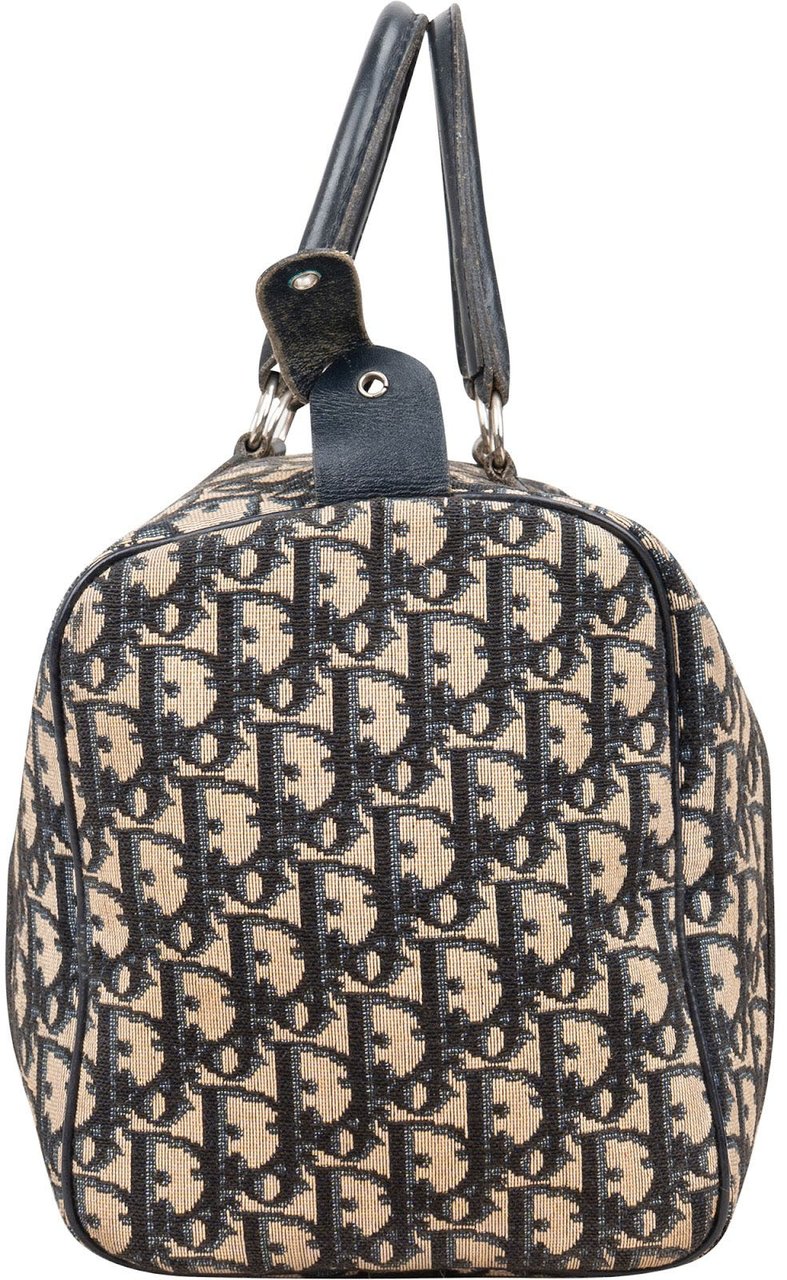 Dior Christian Dior  Trotter Monogram Boston 30 Handbag Blauw