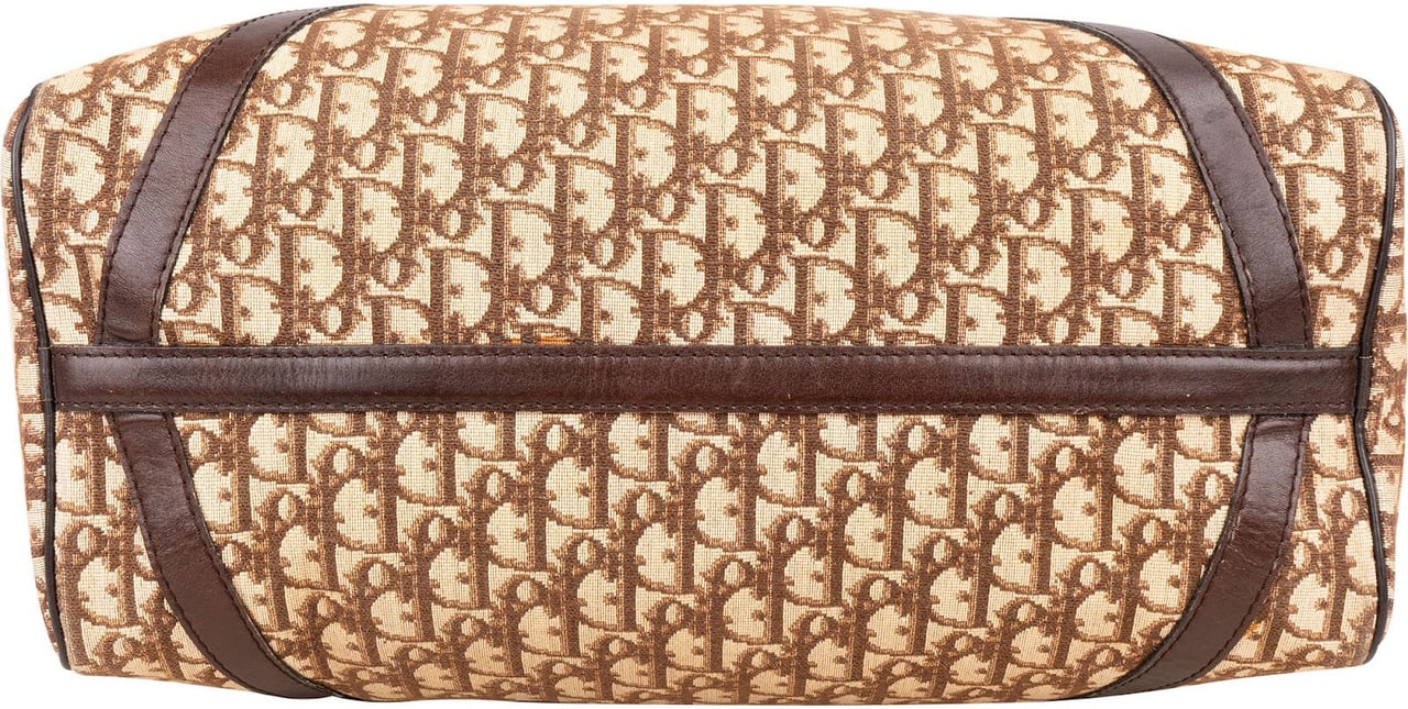 Dior Christian Dior Trotter Monogram Boston 40 Handbag Bruin