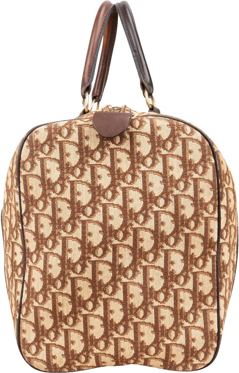 Dior Christian Dior Trotter Monogram Boston 40 Handbag Bruin