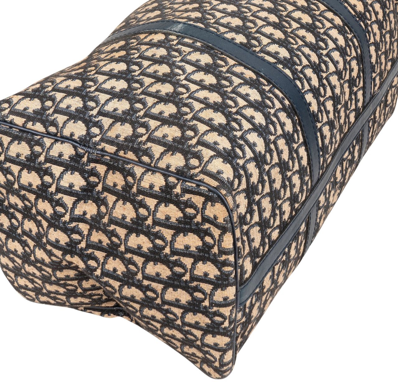 Dior Christian Dior Trotter Monogram Boston 40 Handbag Blauw