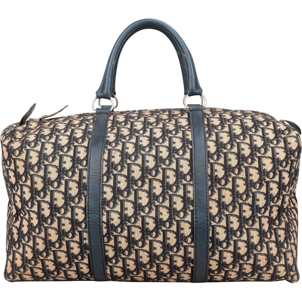 Dior Christian Dior Trotter Monogram Boston 40 Handbag Blauw