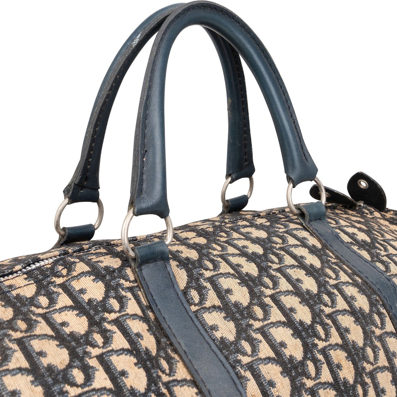 Dior Christian Dior Trotter Monogram Boston 40 Handbag Blauw