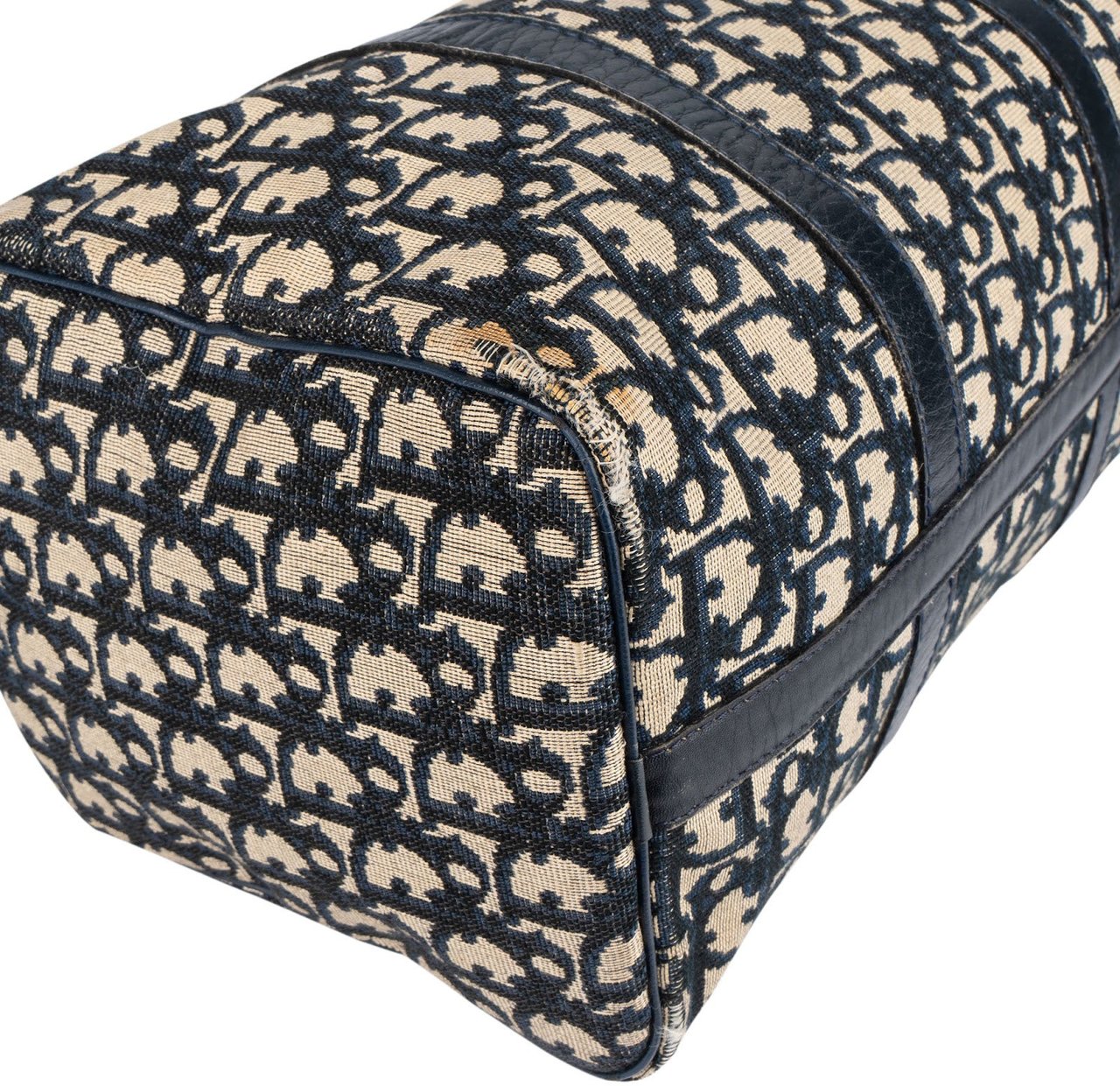 Dior Christian Dior Trotter Monogram Boston 30 Handbag Blauw