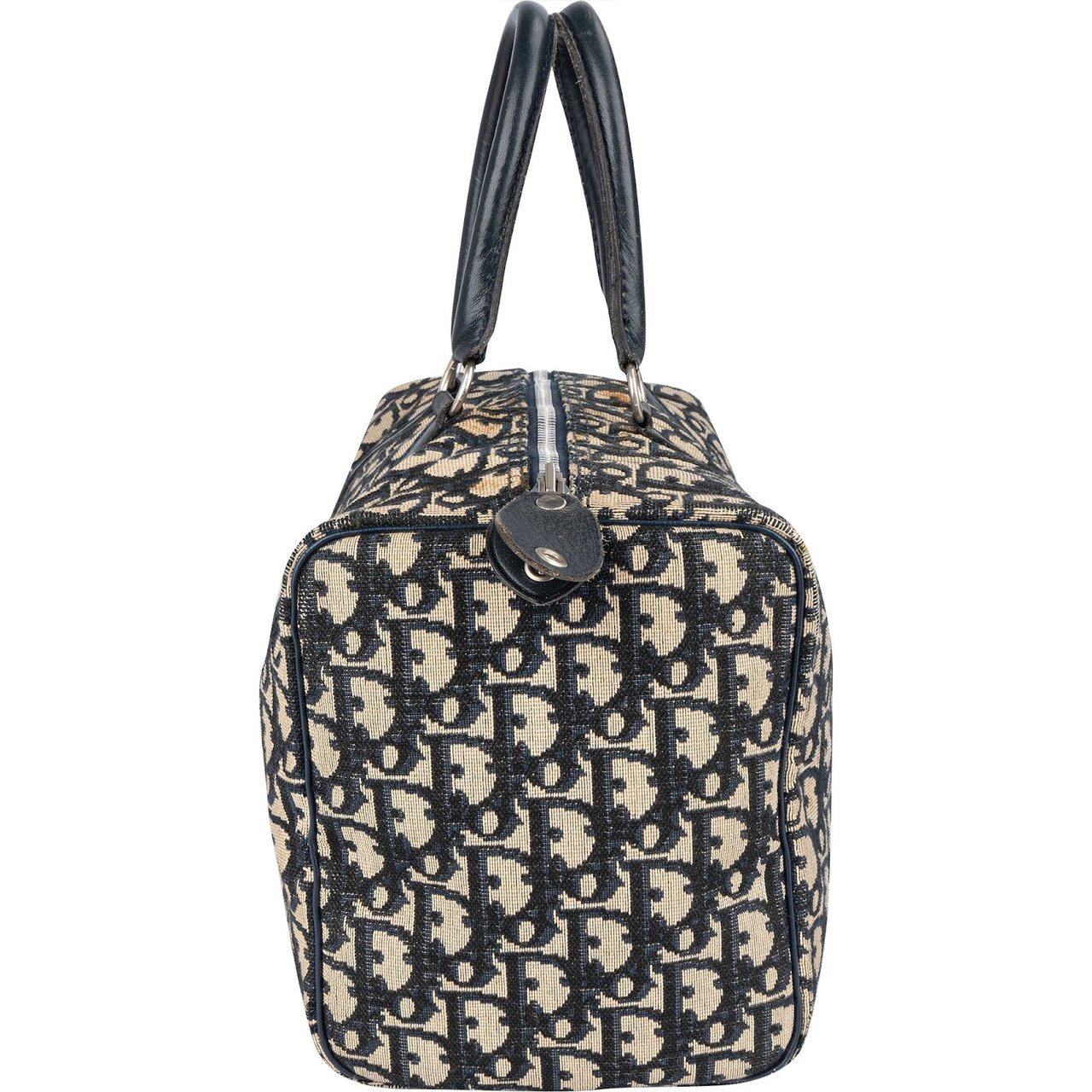 Dior Christian Dior Trotter Monogram Boston 30 Handbag Blauw