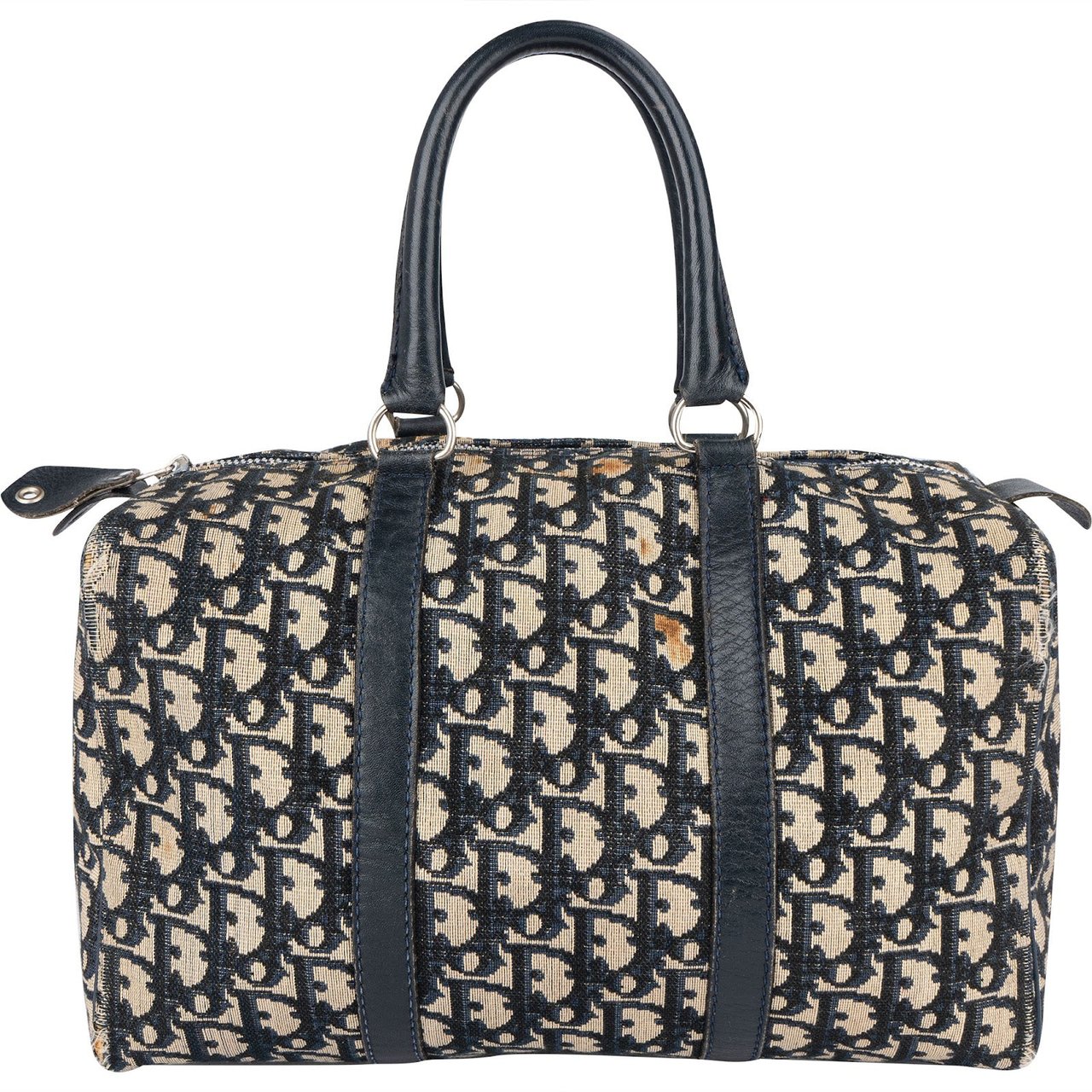 Dior Christian Dior Trotter Monogram Boston 30 Handbag Blauw