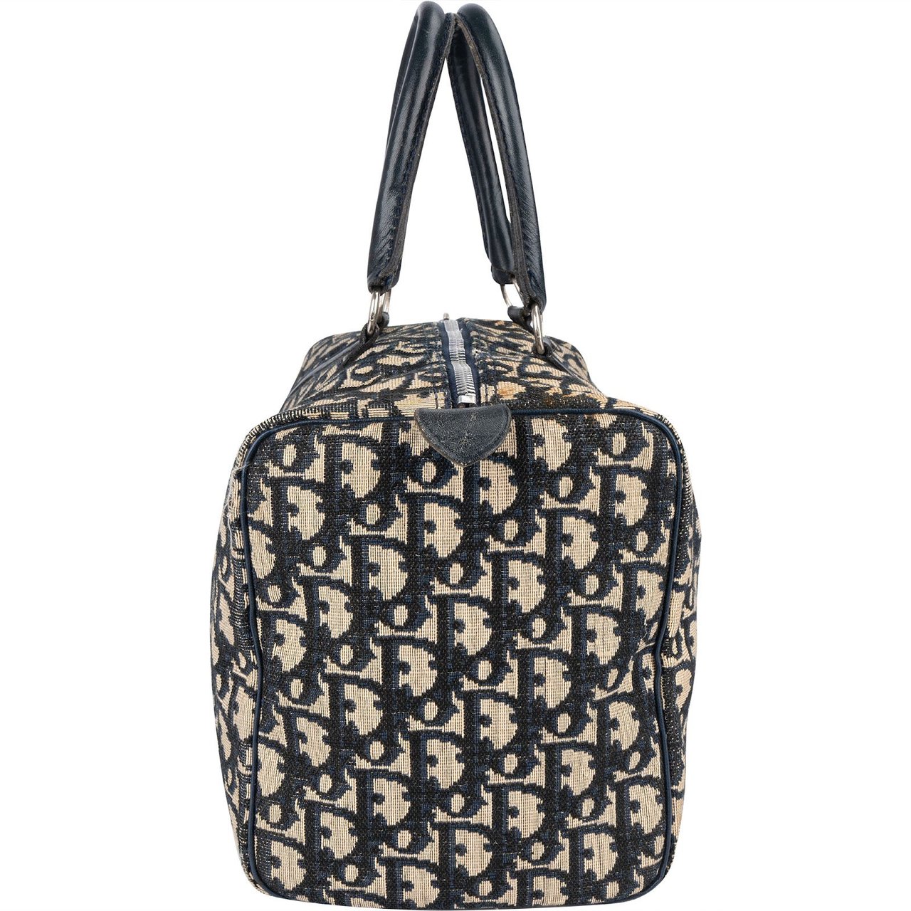 Dior Christian Dior Trotter Monogram Boston 30 Handbag Blauw