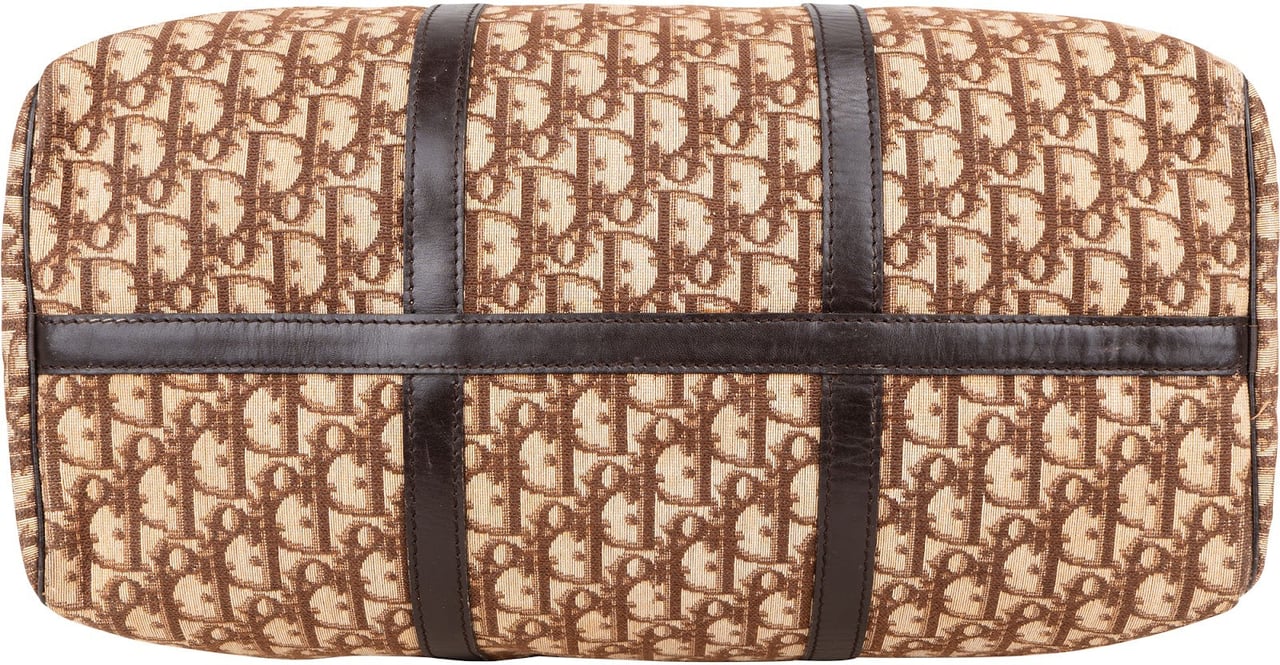 Dior Christian Dior Trotter Monogram Boston 40 Handbag Bruin