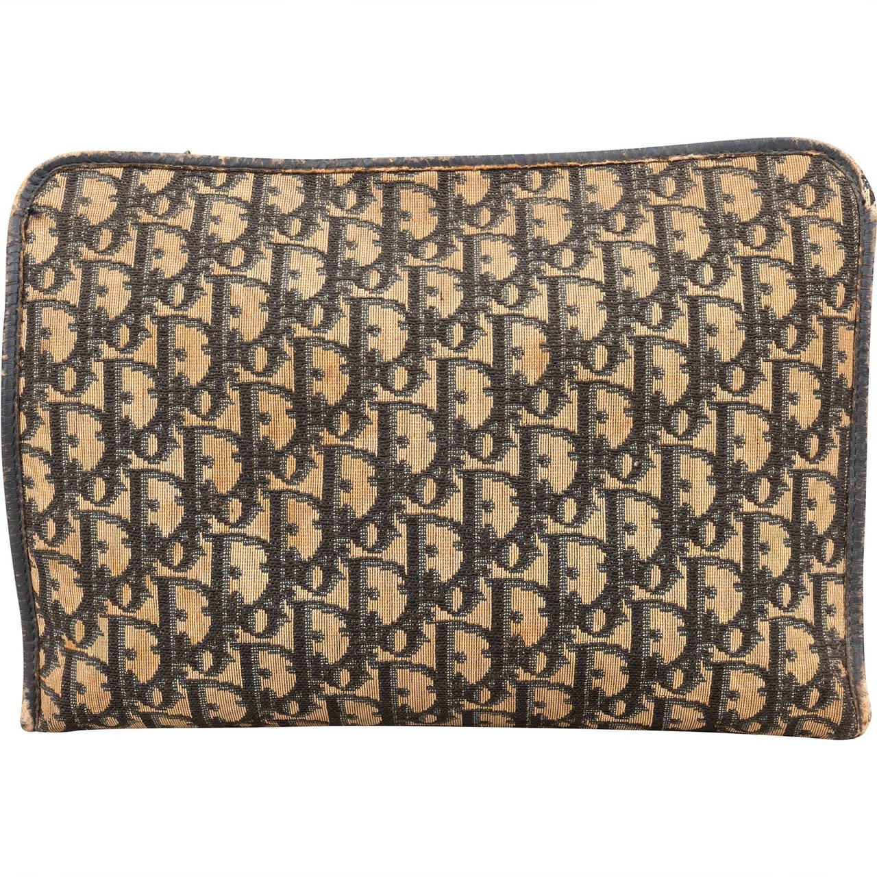 Dior Christian Dior Trotter Monogram Clutch Bruin