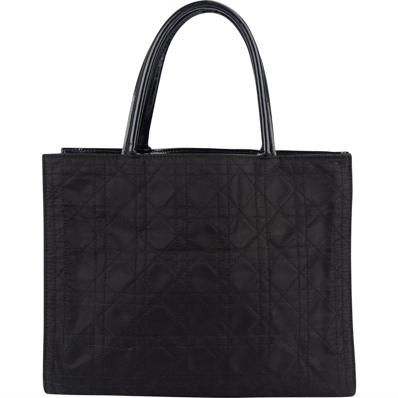 Dior Christian Dior Quilted Nylon Cannage Lady Dior Handbag Zwart