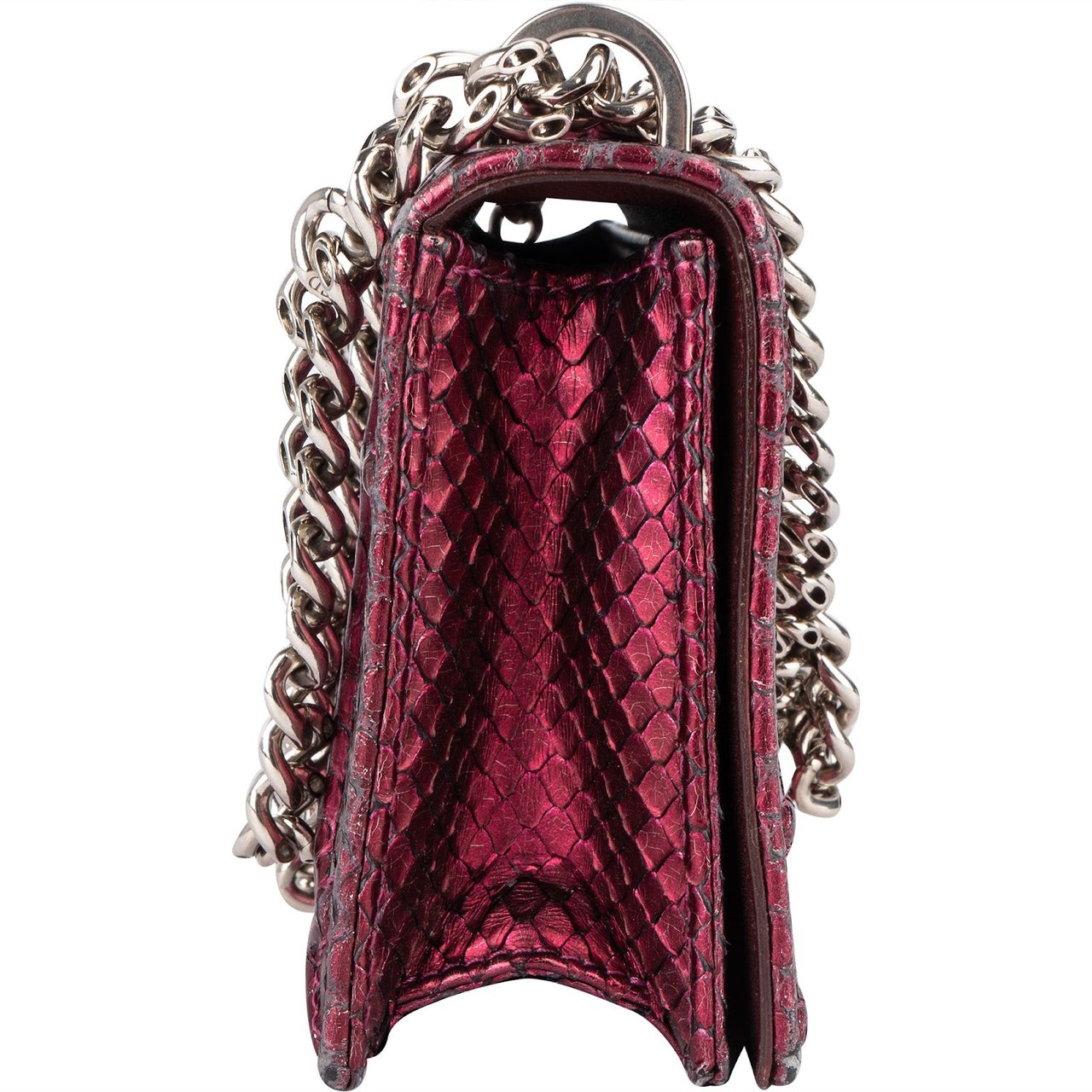 Dior Dior Metallic Python Mini Diorama Crossbody Bag Roze