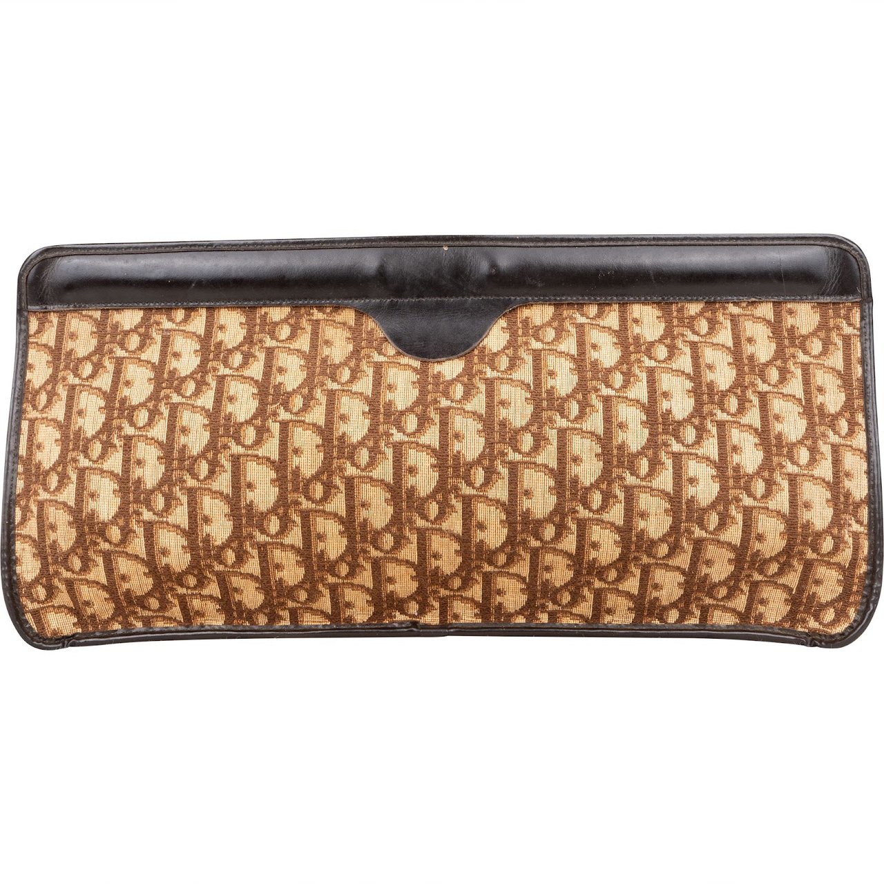 Dior Christian Dior Trotter Monogram Clutch Bruin