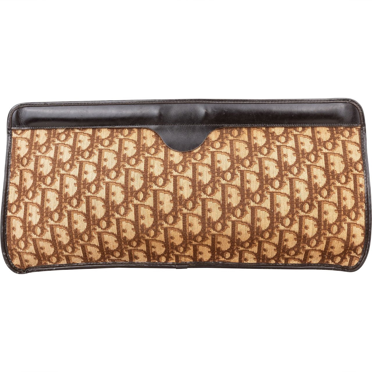 Dior Christian Dior Trotter Monogram Clutch Bruin