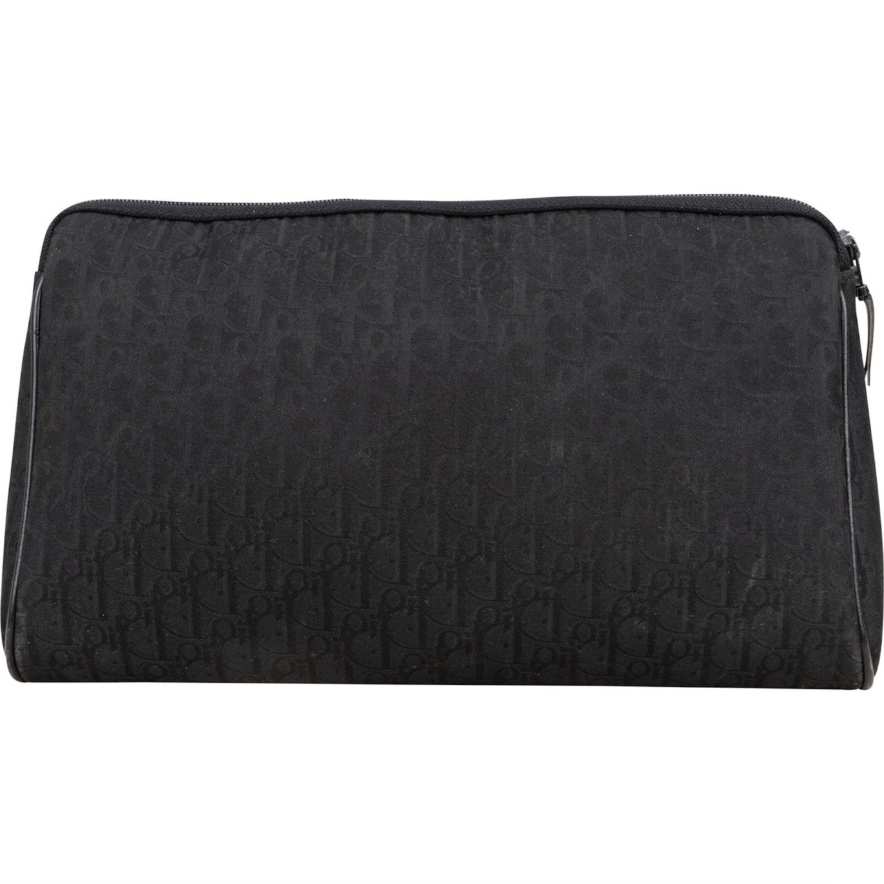 Dior Christian Dior Satin Trotter Monogram Clutch Zwart