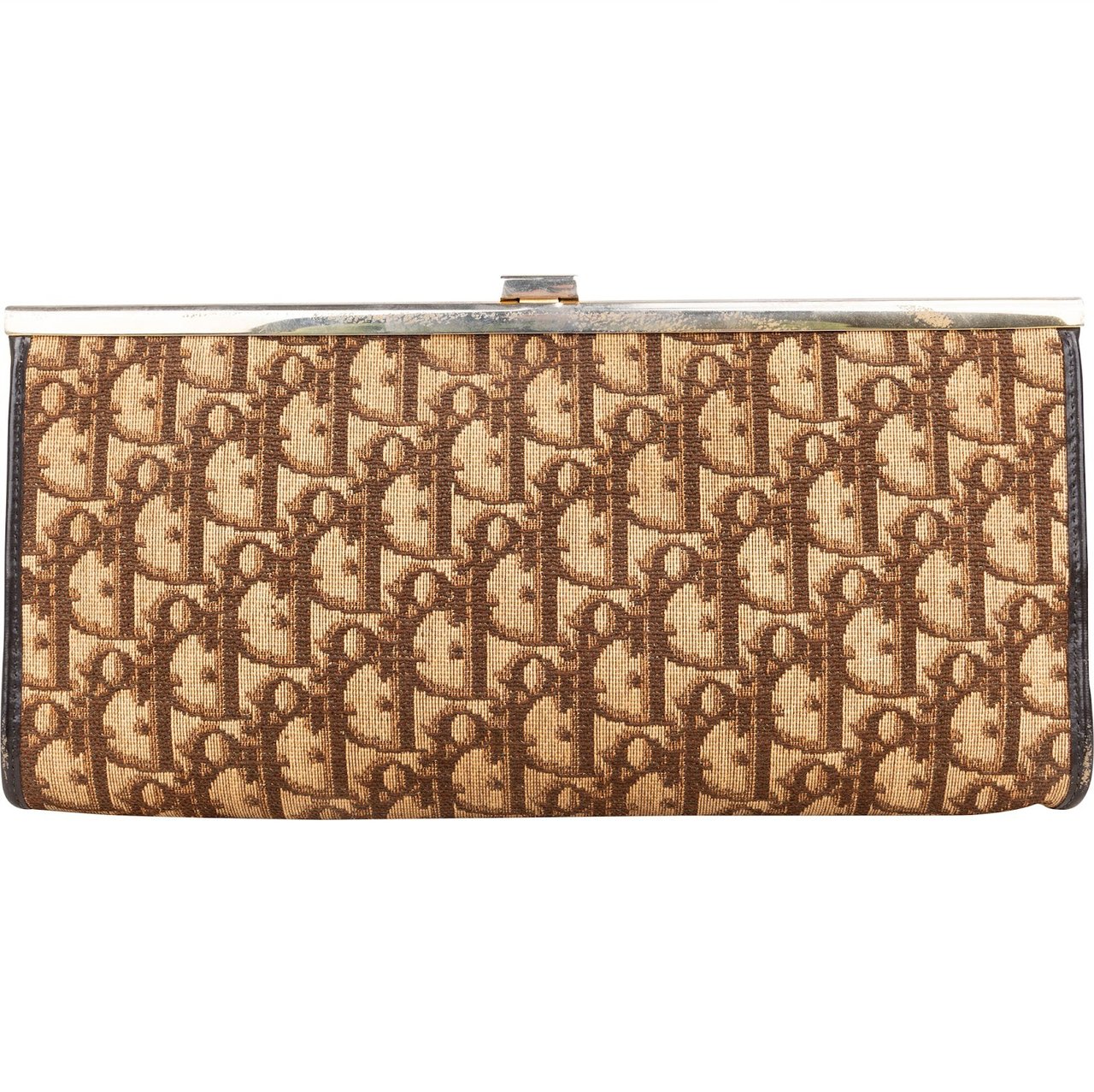 Dior Christian Dior Trotter Monogram Vintage Clutch Bruin