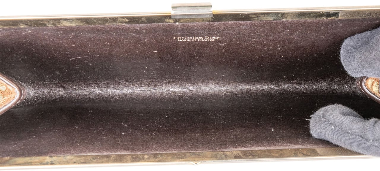 Dior Christian Dior Trotter Monogram Vintage Clutch Bruin