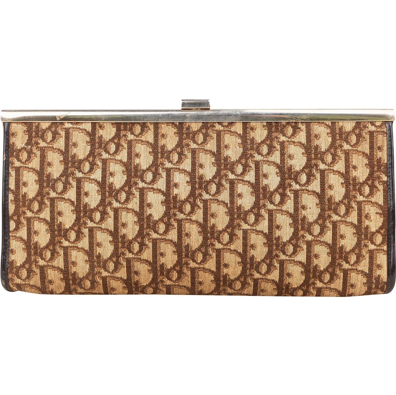 Dior Christian Dior Trotter Monogram Vintage Clutch Bruin