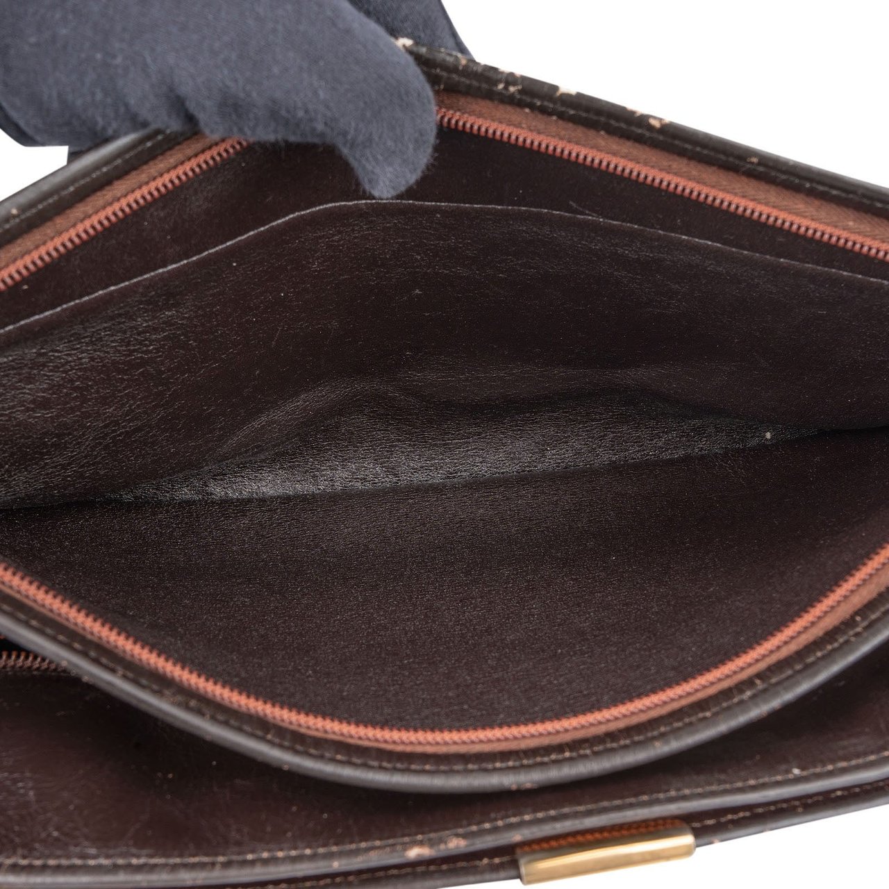 Dior Christian Dior Trotter Monogram Vintage Shoulder Bag Bruin