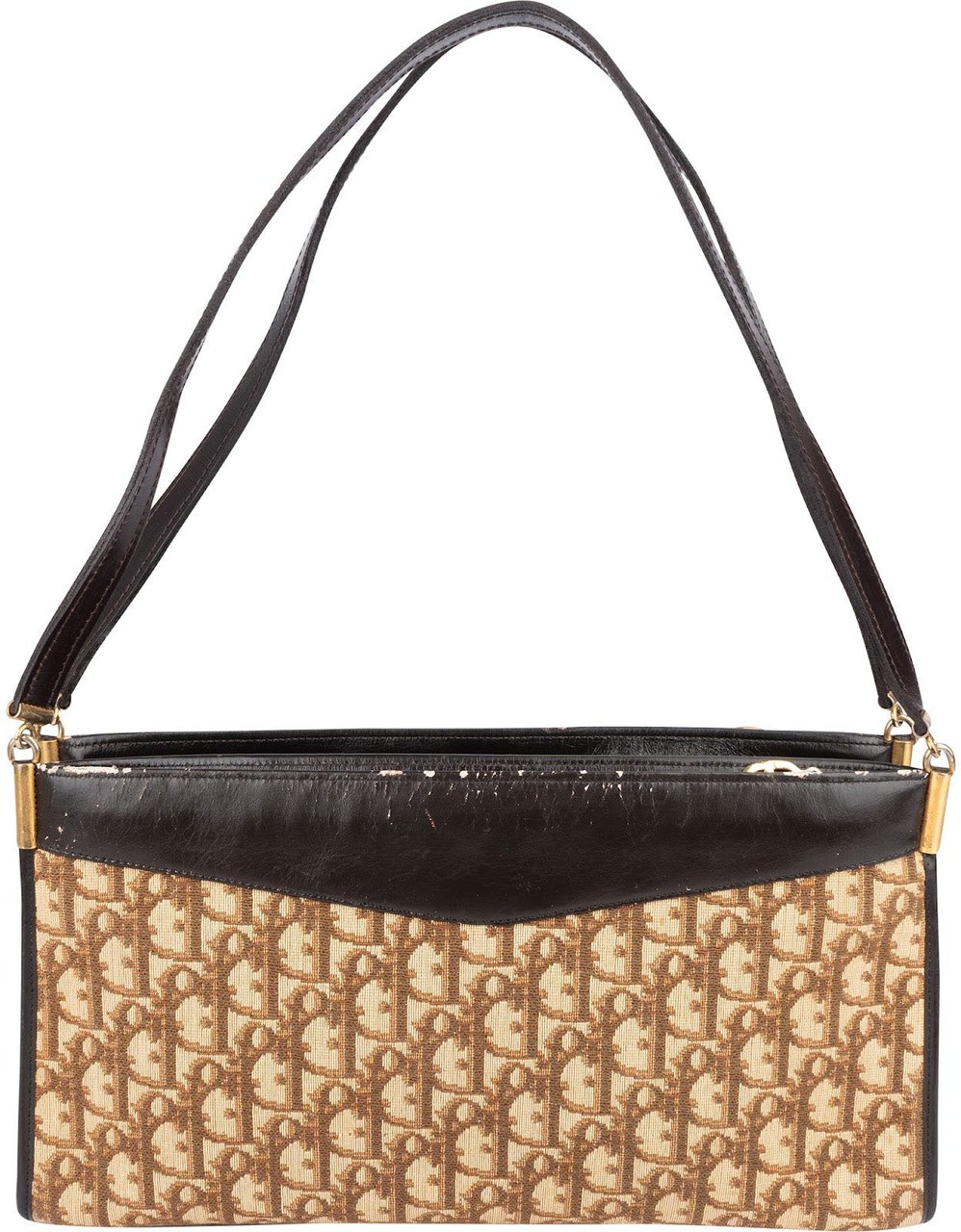 Dior Christian Dior Trotter Monogram Vintage Shoulder Bag Bruin