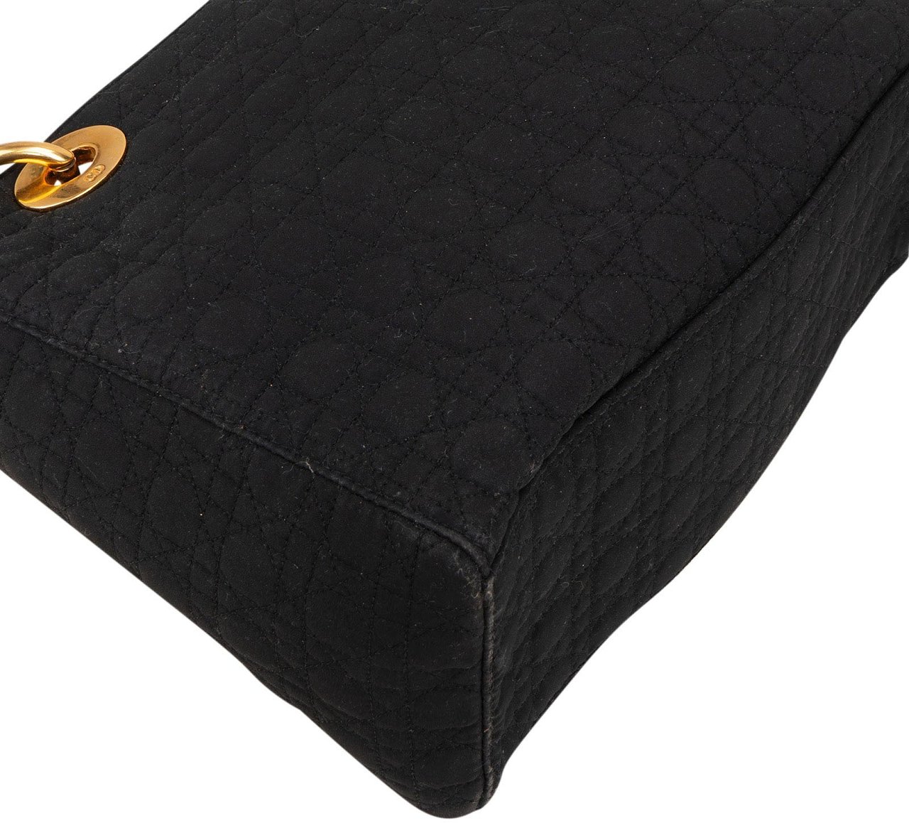 Dior Christian Dior Quilted Nylon Cannage Lady Dior Handbag Zwart