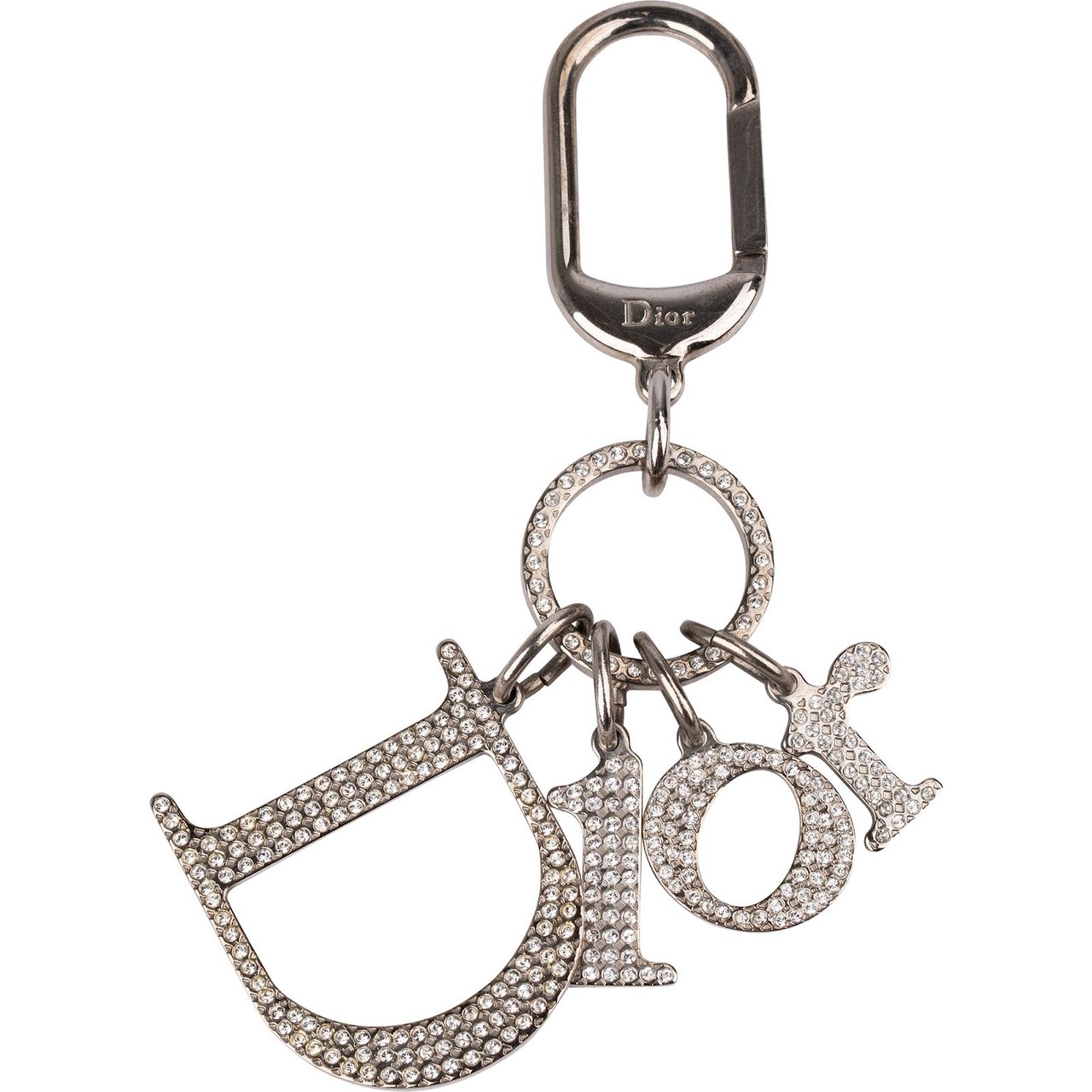 Dior Dior Crystal Spellout Keychain Divers