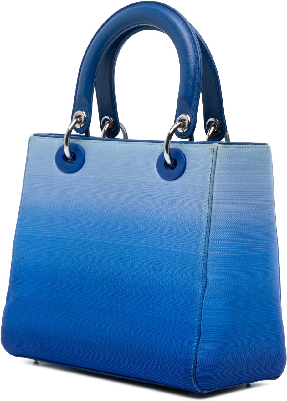 Dior Medium Denim Ombre Lady Dior Blauw