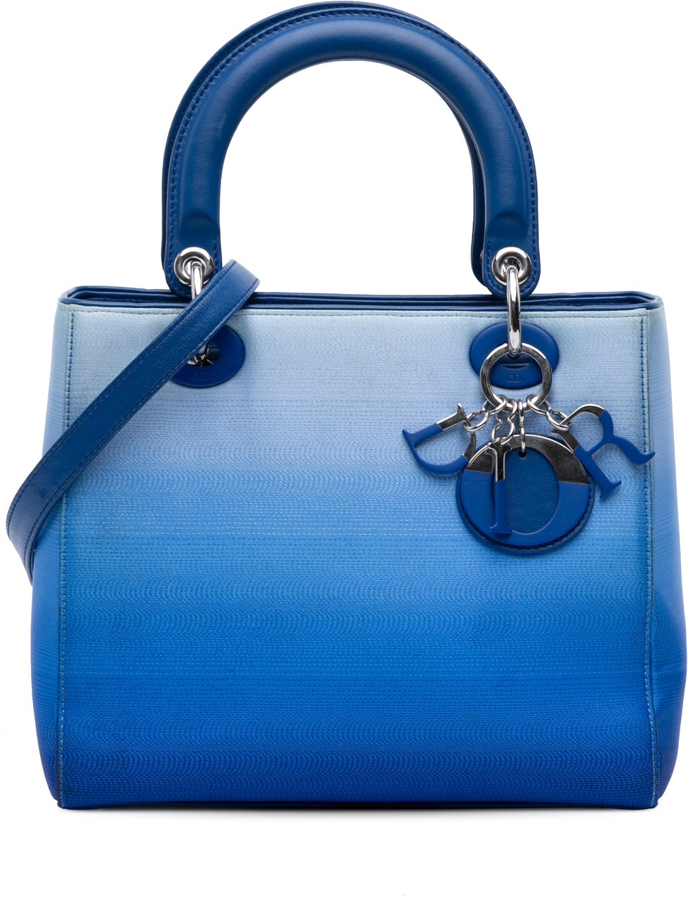 Dior Medium Denim Ombre Lady Dior Blauw
