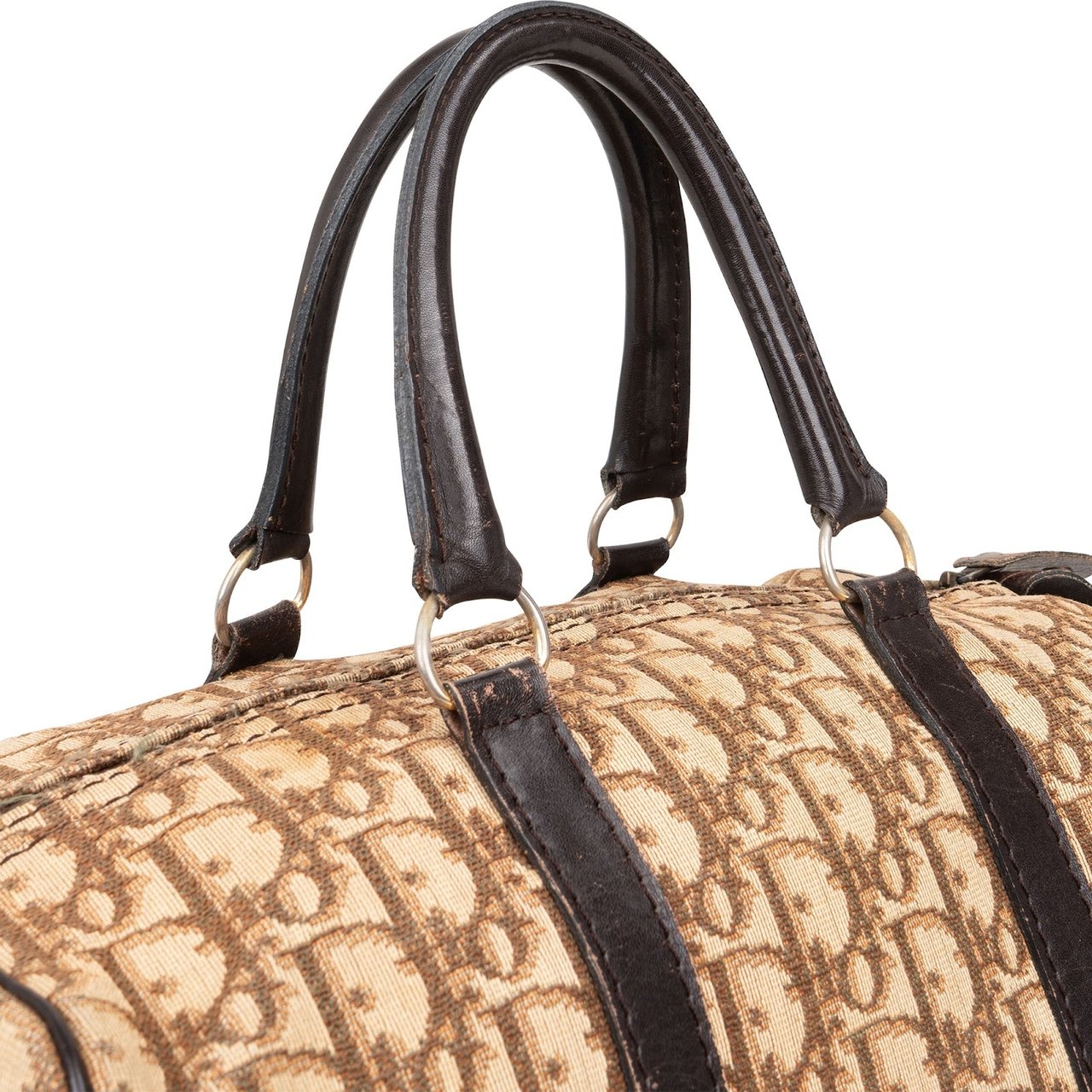 Dior Christian Dior Monogram Trotter Boston 30 Handbag Beige