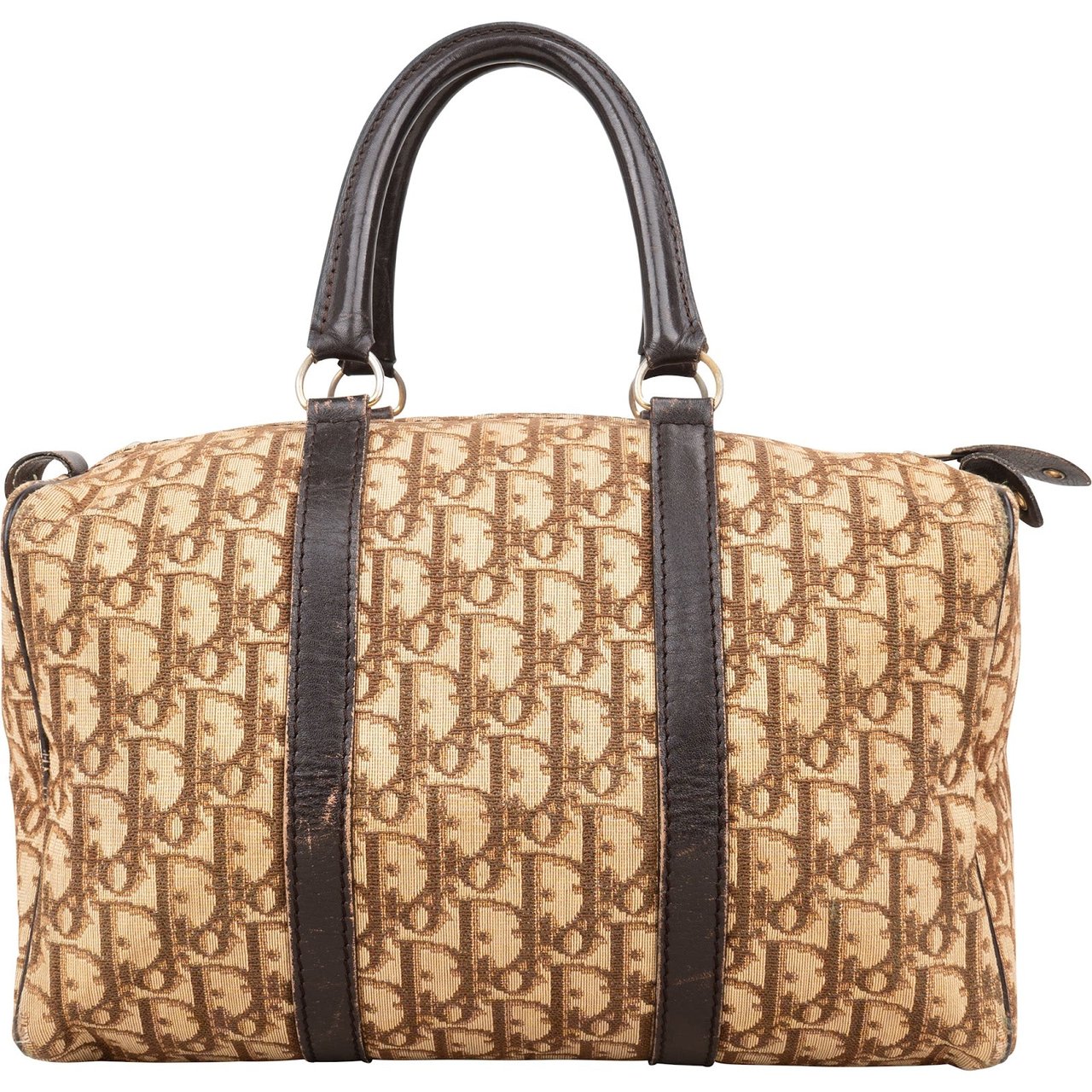 Dior Christian Dior Monogram Trotter Boston 30 Handbag Beige