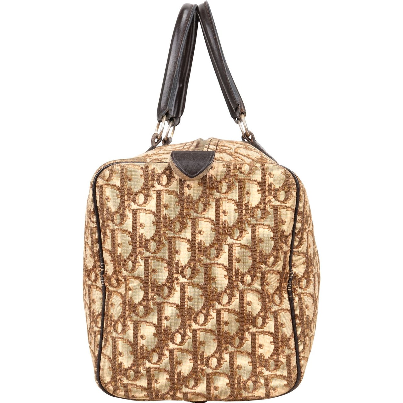 Dior Christian Dior Monogram Trotter Boston 30 Handbag Beige