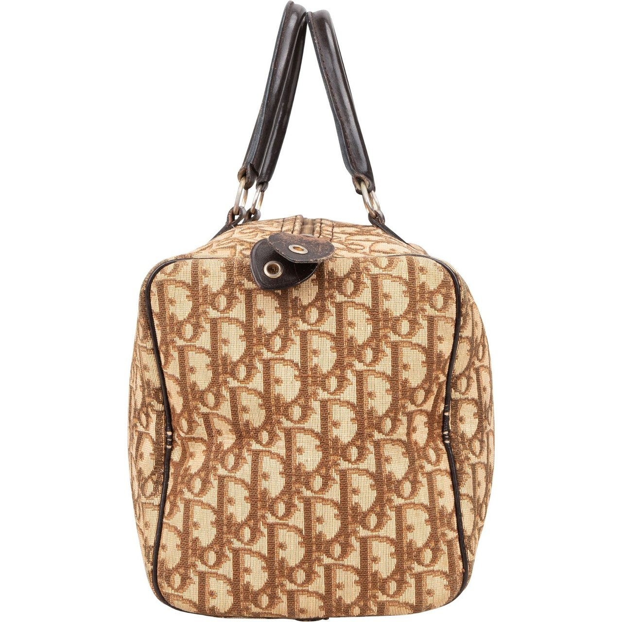 Dior Christian Dior Monogram Trotter Boston 30 Handbag Beige