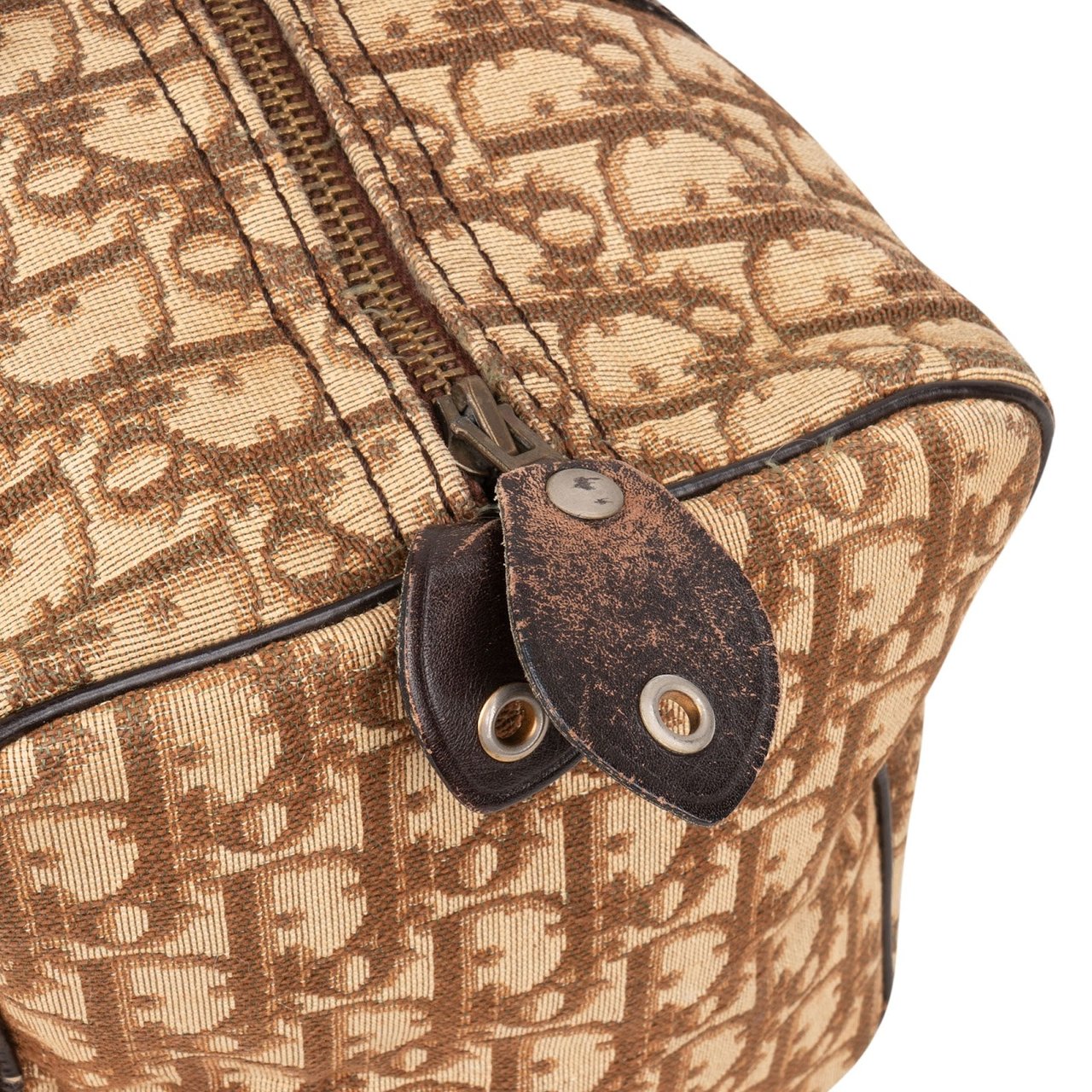 Dior Christian Dior Monogram Trotter Boston 30 Handbag Beige